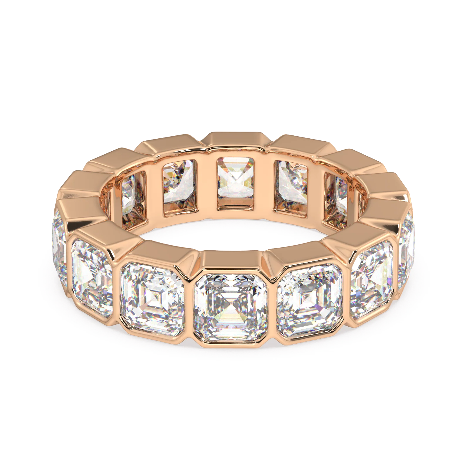 Elysees Asscher Classic Eternity Bands - 7ct - Image 6