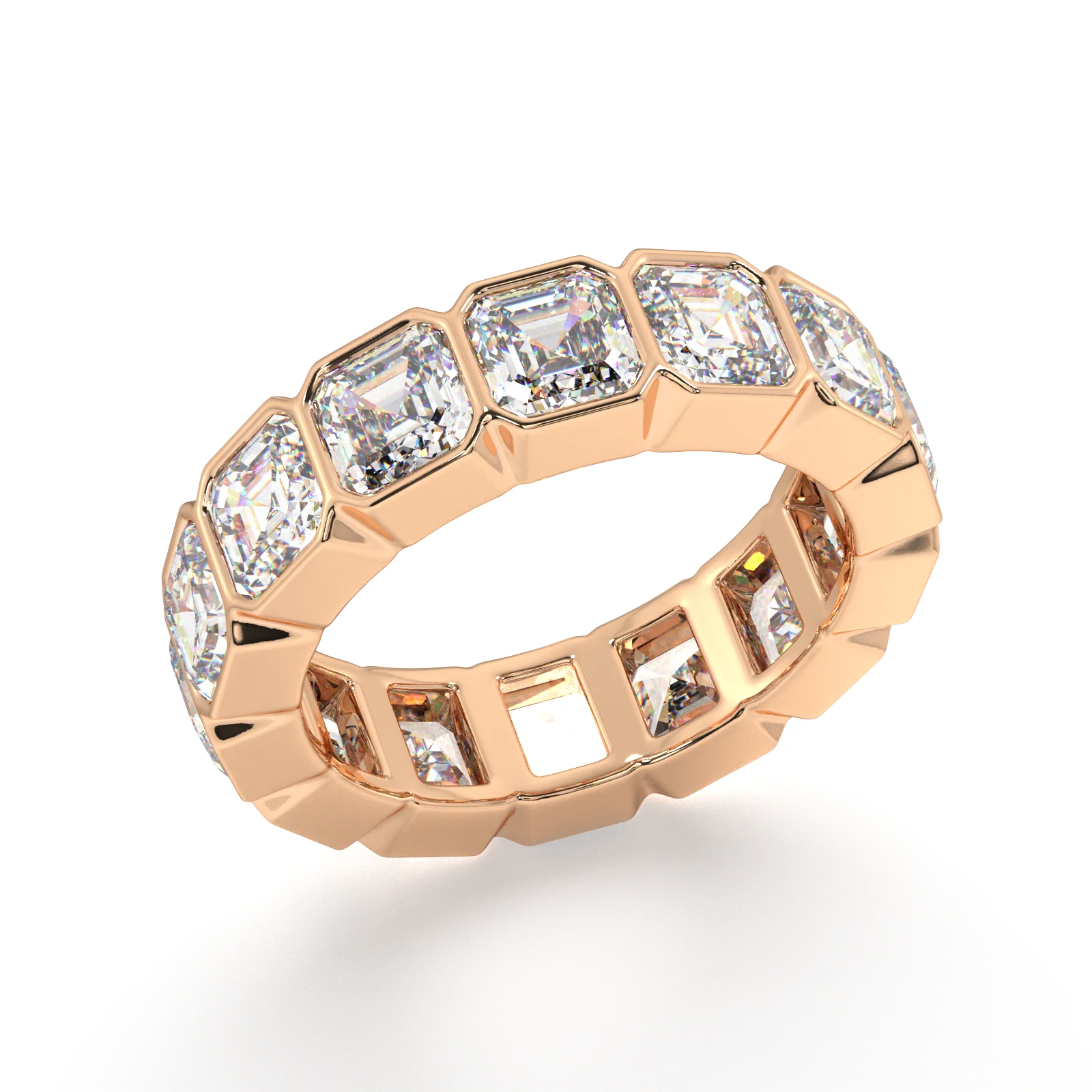 Elysees Asscher Classic Eternity Bands - 7ct - Image 7