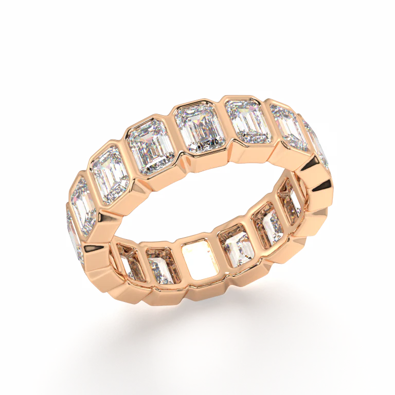 Elysees Emerald Classic Eternity Bands - 7ct - Image 3