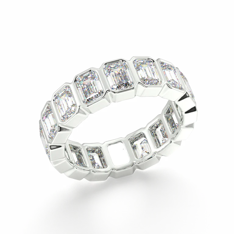 Elysees Emerald Classic Eternity Bands - 7ct - Image 5