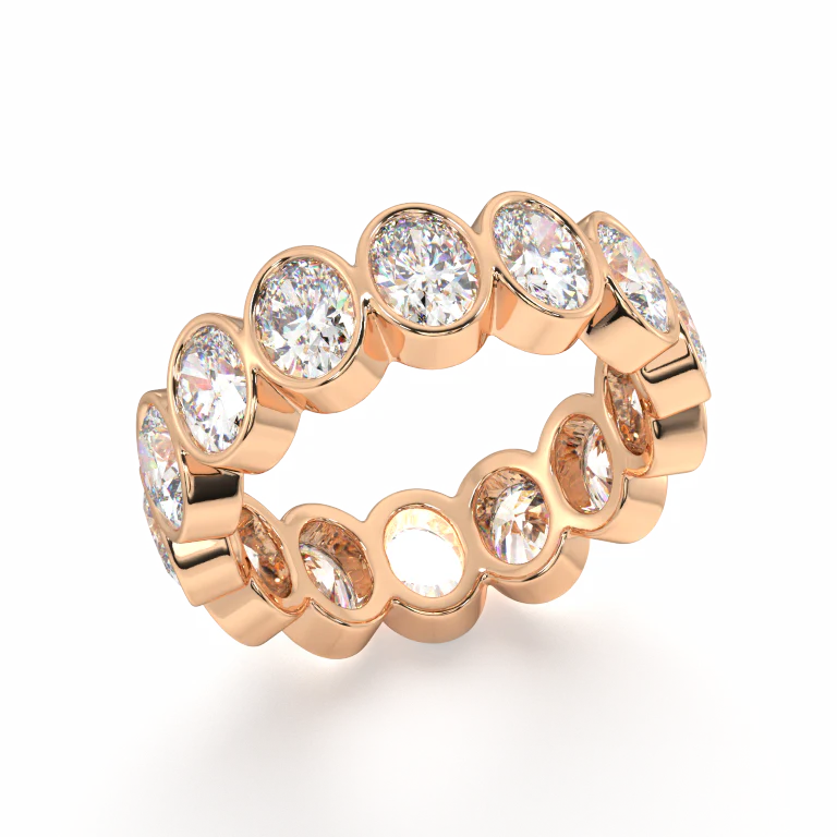 Elysees Oval Classic Eternity Bands - 5ct - Image 3