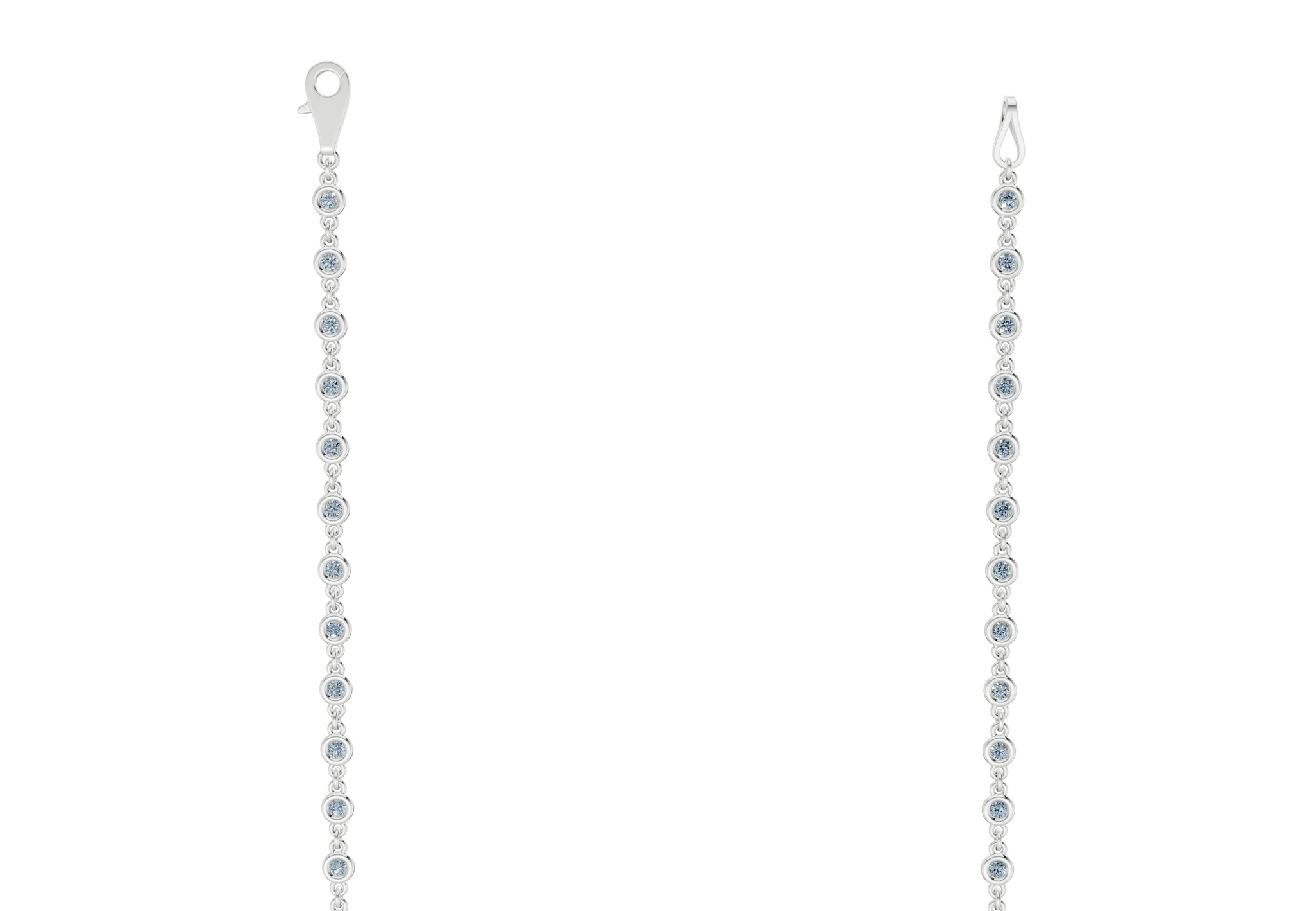 Eternal Blue Diamond Stationed Necklace 2 Carat Total Wt. - Image 9