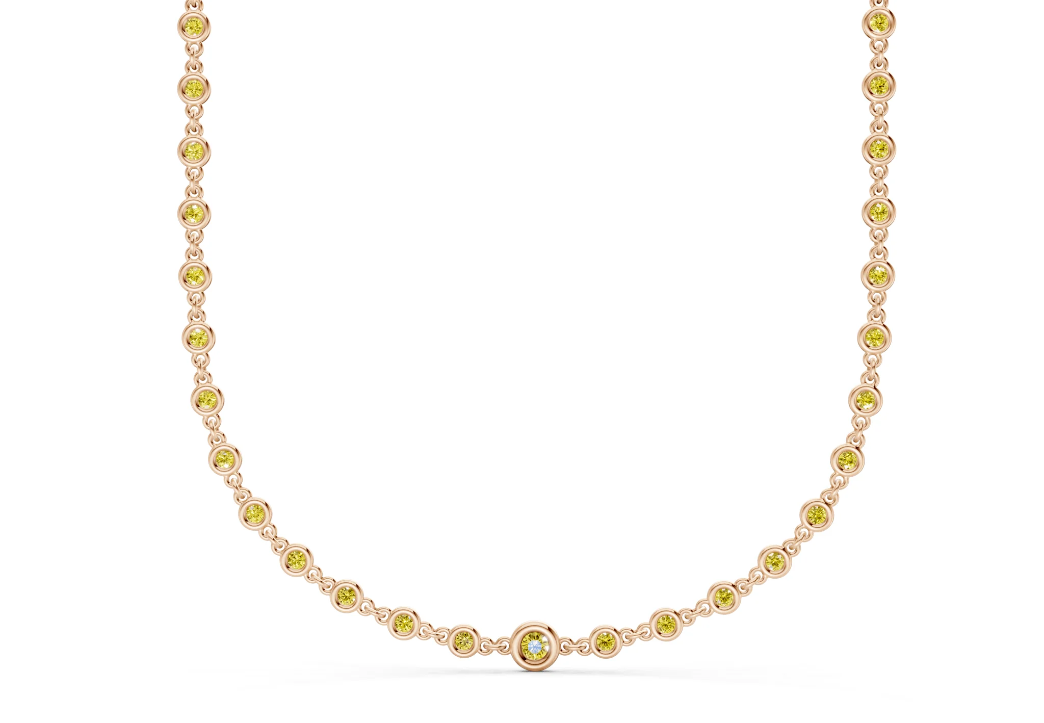 Eternal Yellow Diamond Stationed Necklace 2 Carat Total Wt. - Image 5