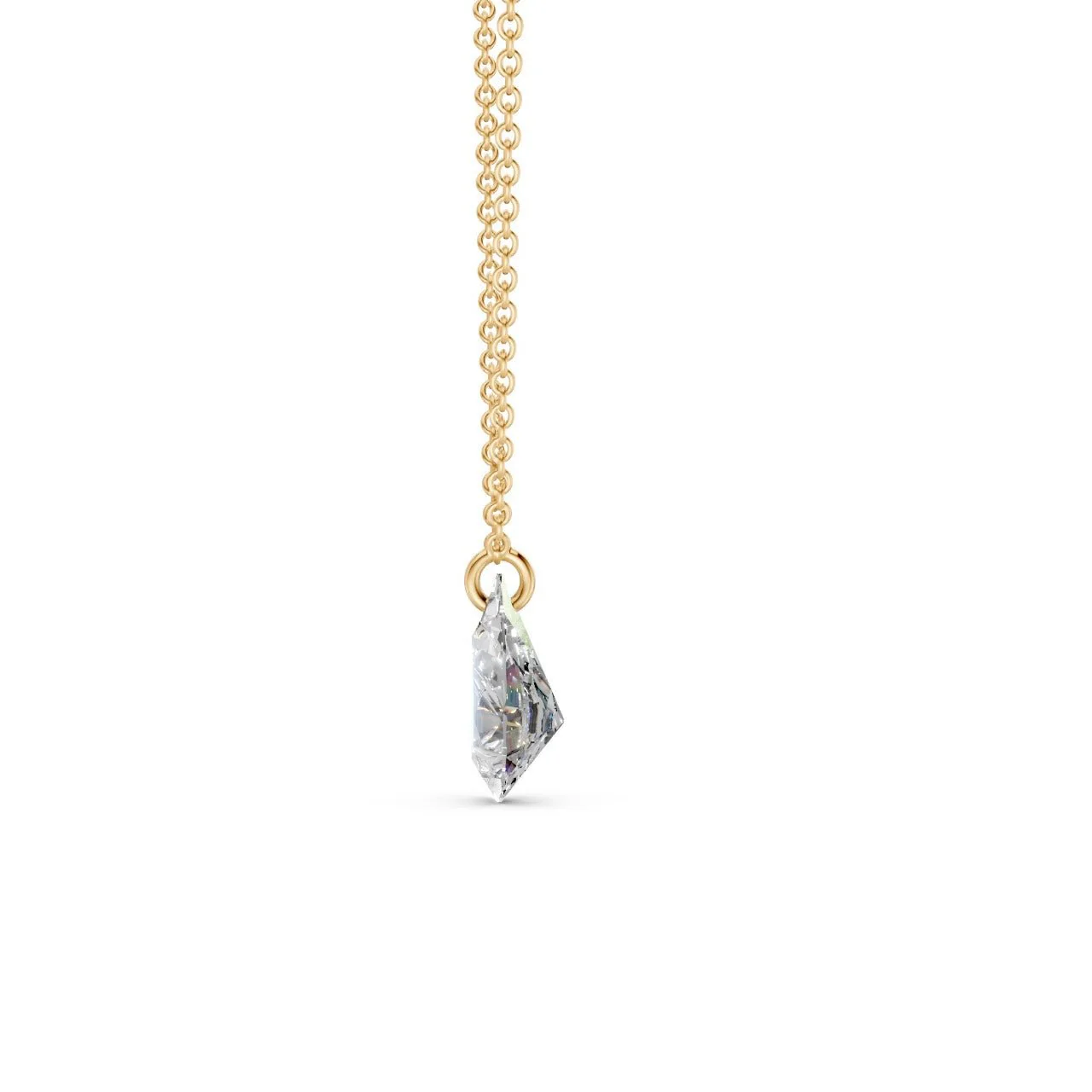 Floating Pear Diamond Necklace - Image 3