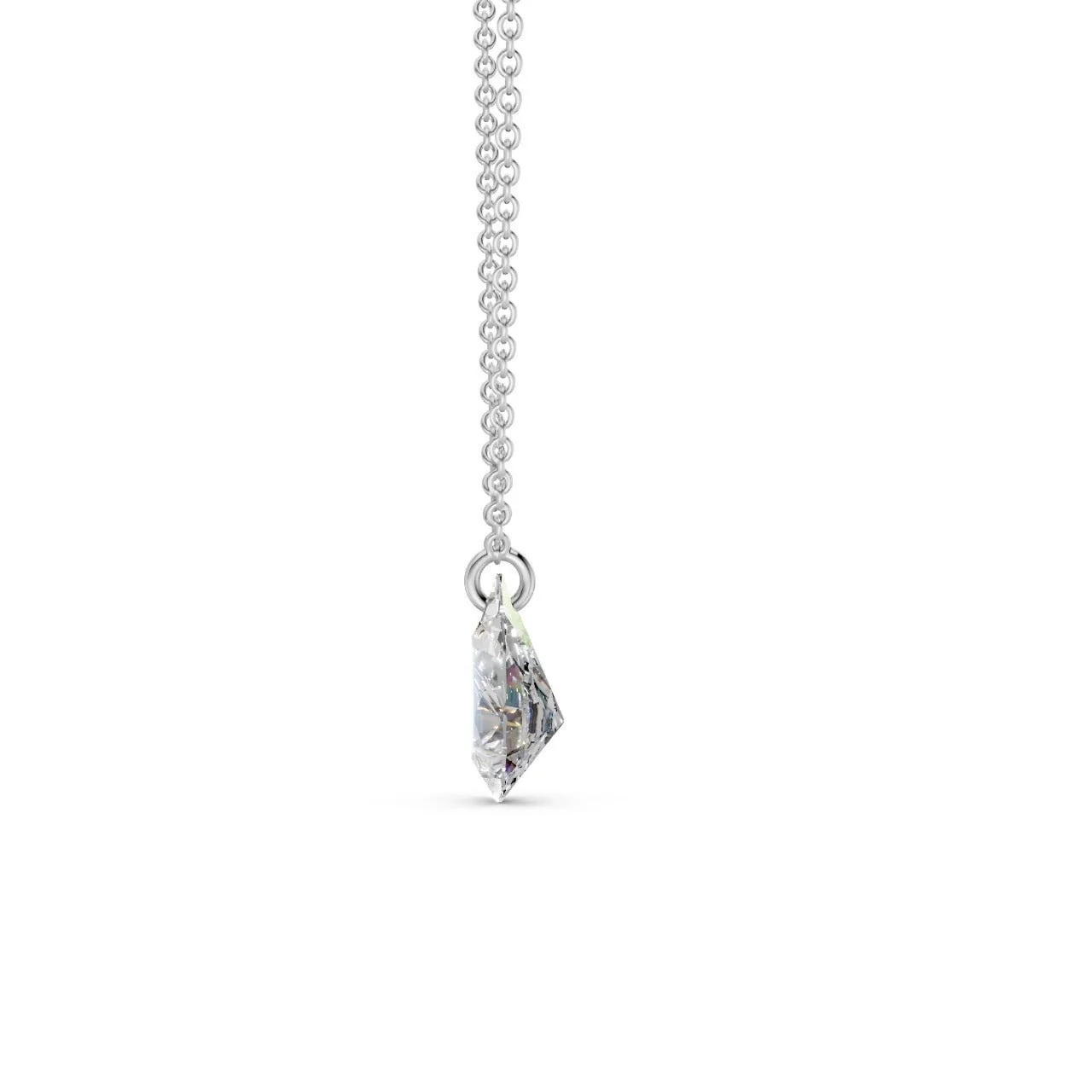 Floating Pear Diamond Necklace - Image 6