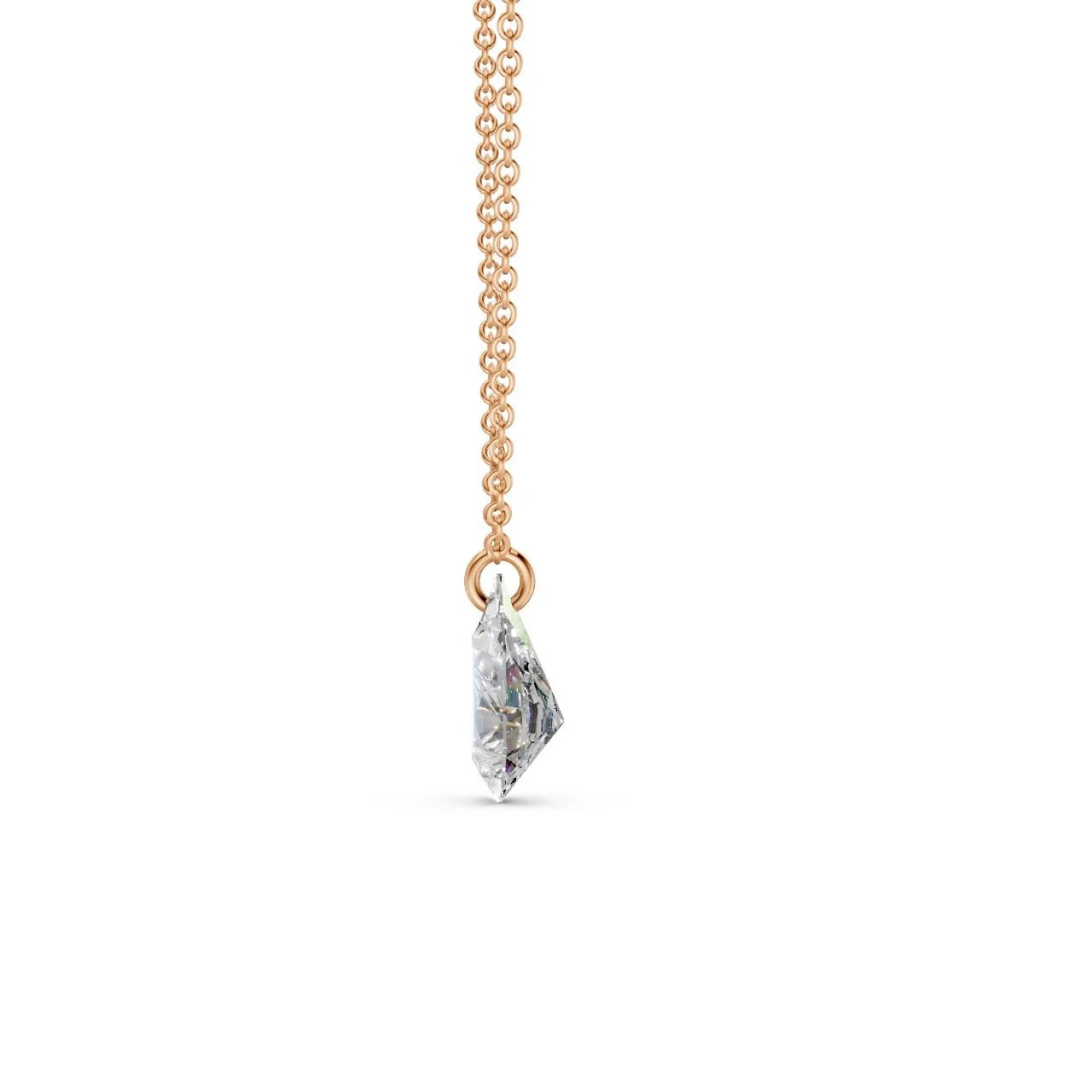 Floating Pear Diamond Necklace - Image 9