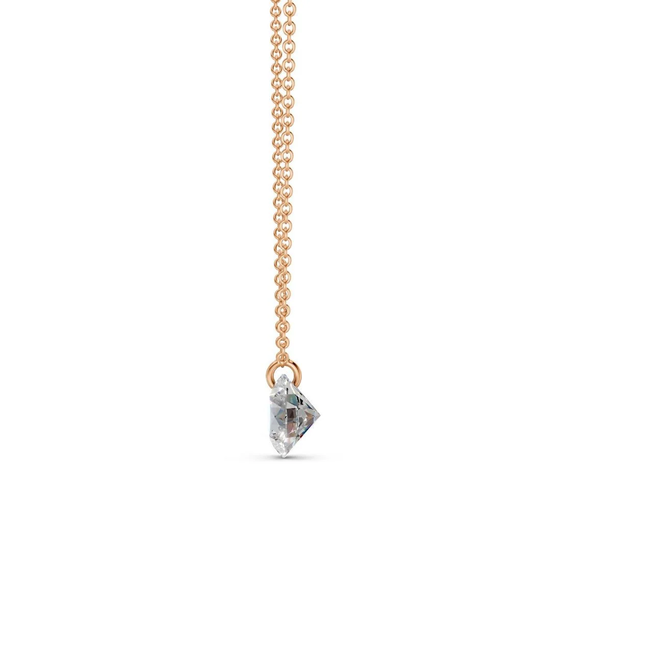 Floating Round Diamond Necklace - Image 6