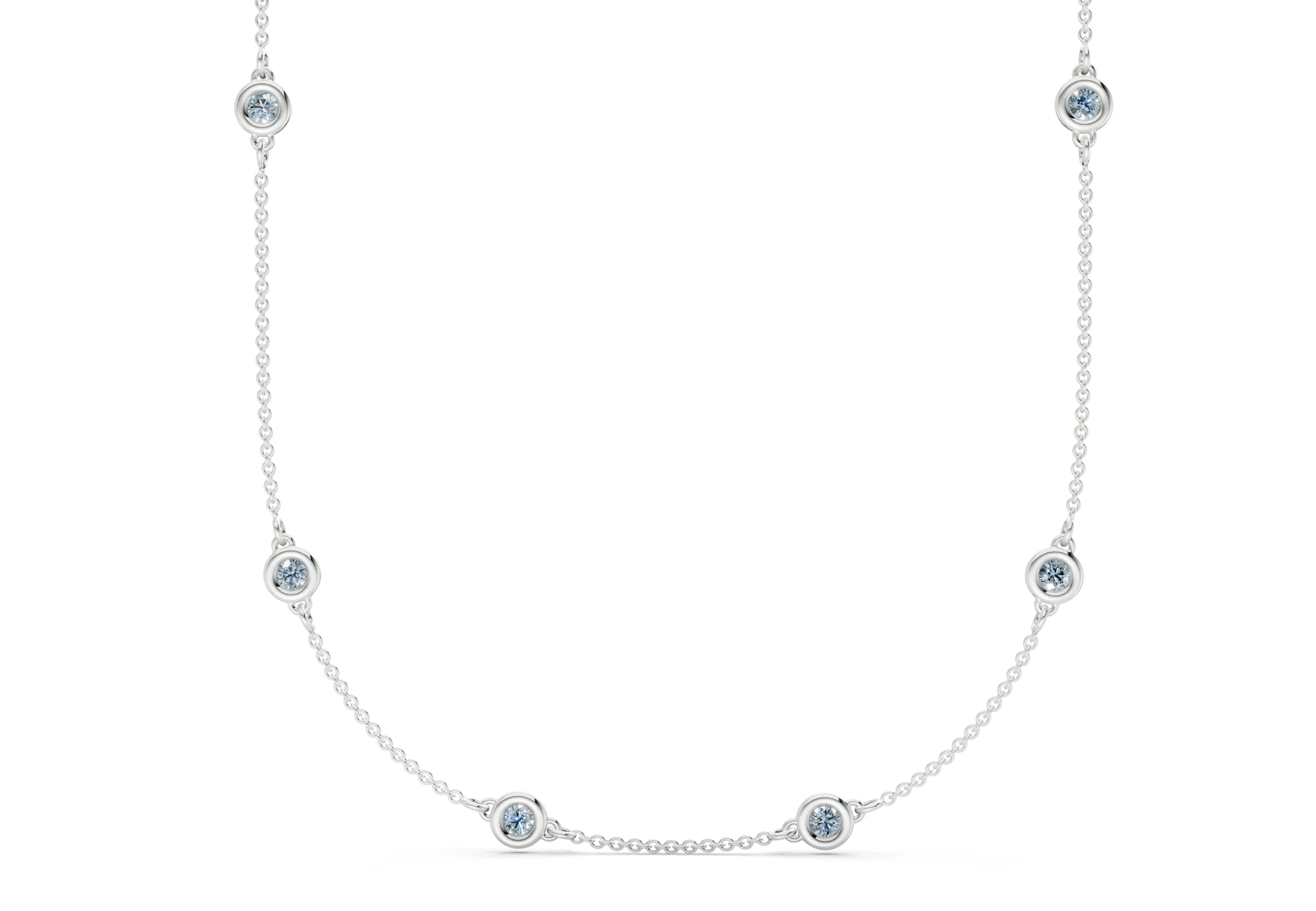 Harmony Blue Diamond Stationed Necklace ½ Carat Total Wt. - Image 8