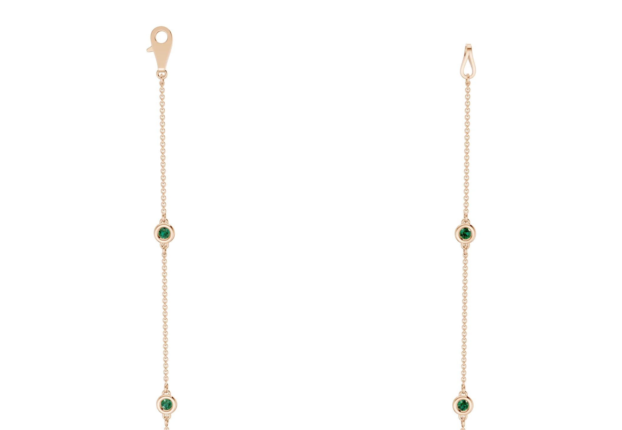 Harmony Emerald Gemstone Stationed Necklace 1½ Carat Total Wt. - Image 6