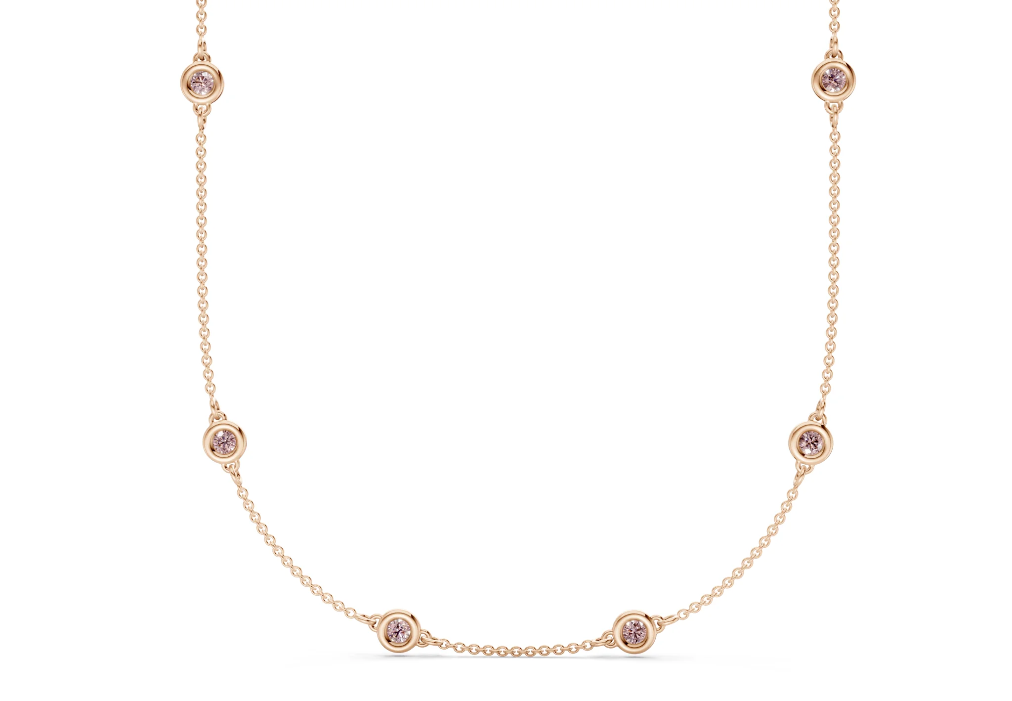 Harmony Pink Diamond Stationed Necklace ½ Carat Total Wt. - Image 5