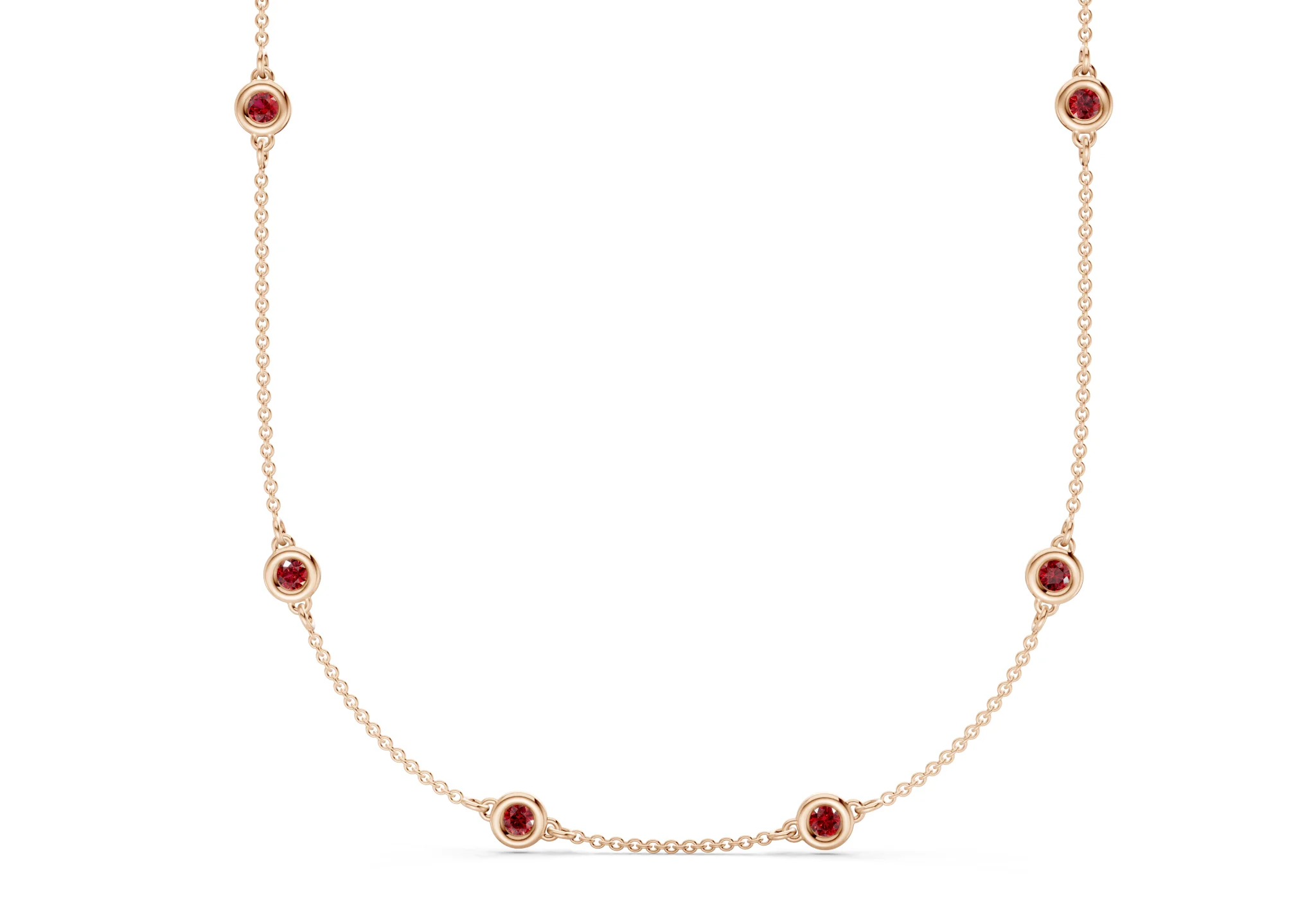 Harmony Ruby Gemstone Stationed Necklace 1½ Carat Total Wt. - Image 5