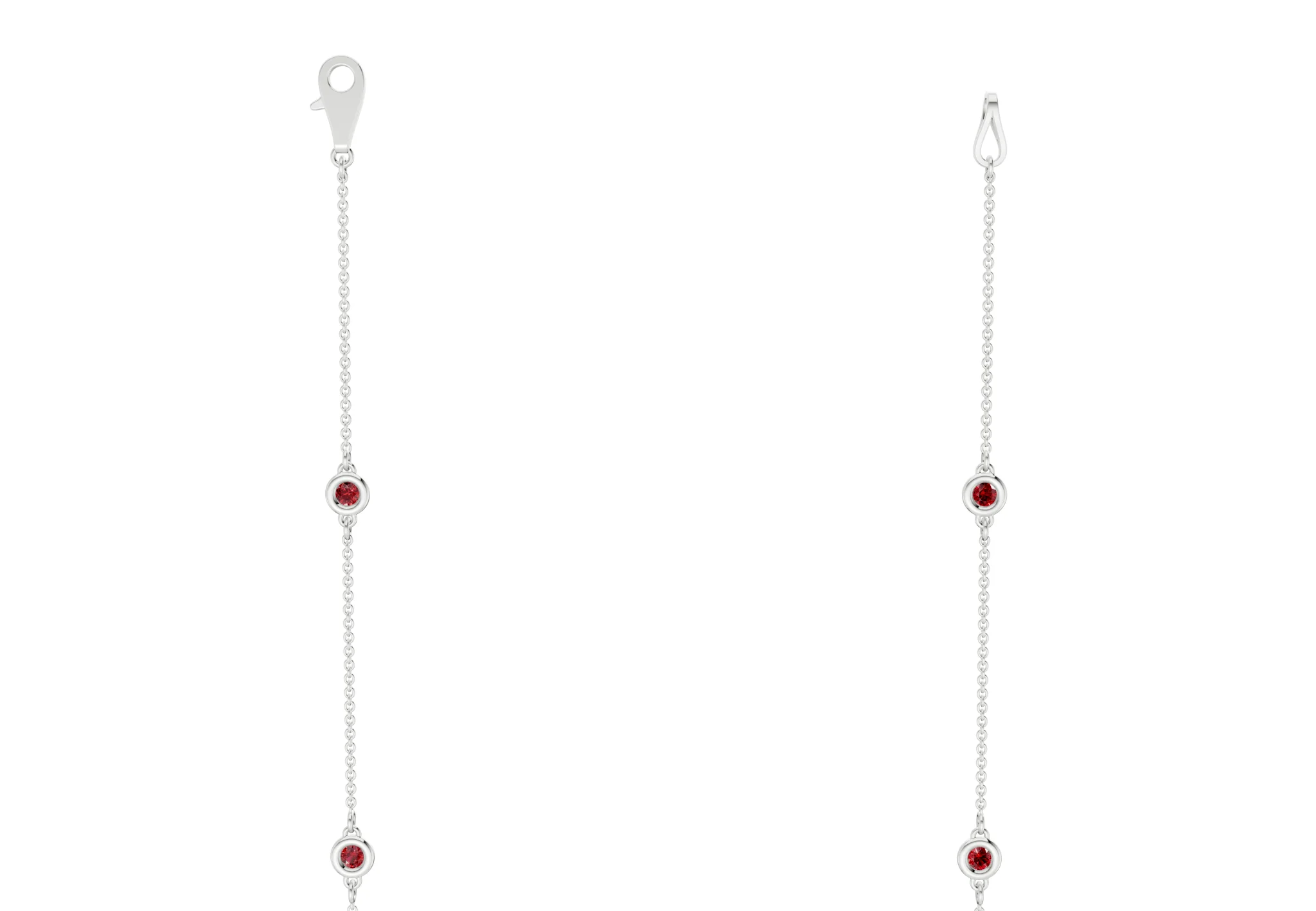 Harmony Ruby Gemstone Stationed Necklace 3½ Carat Total Wt. - Image 9