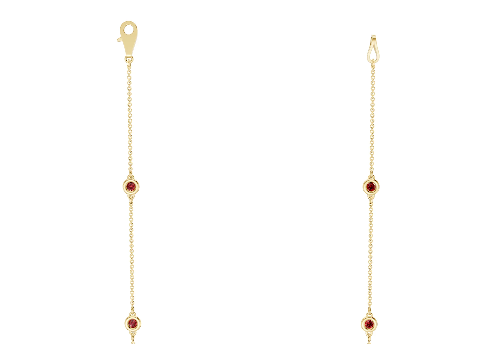 Harmony Ruby Gemstone Stationed Necklace ½ Carat Total Wt. - Image 3