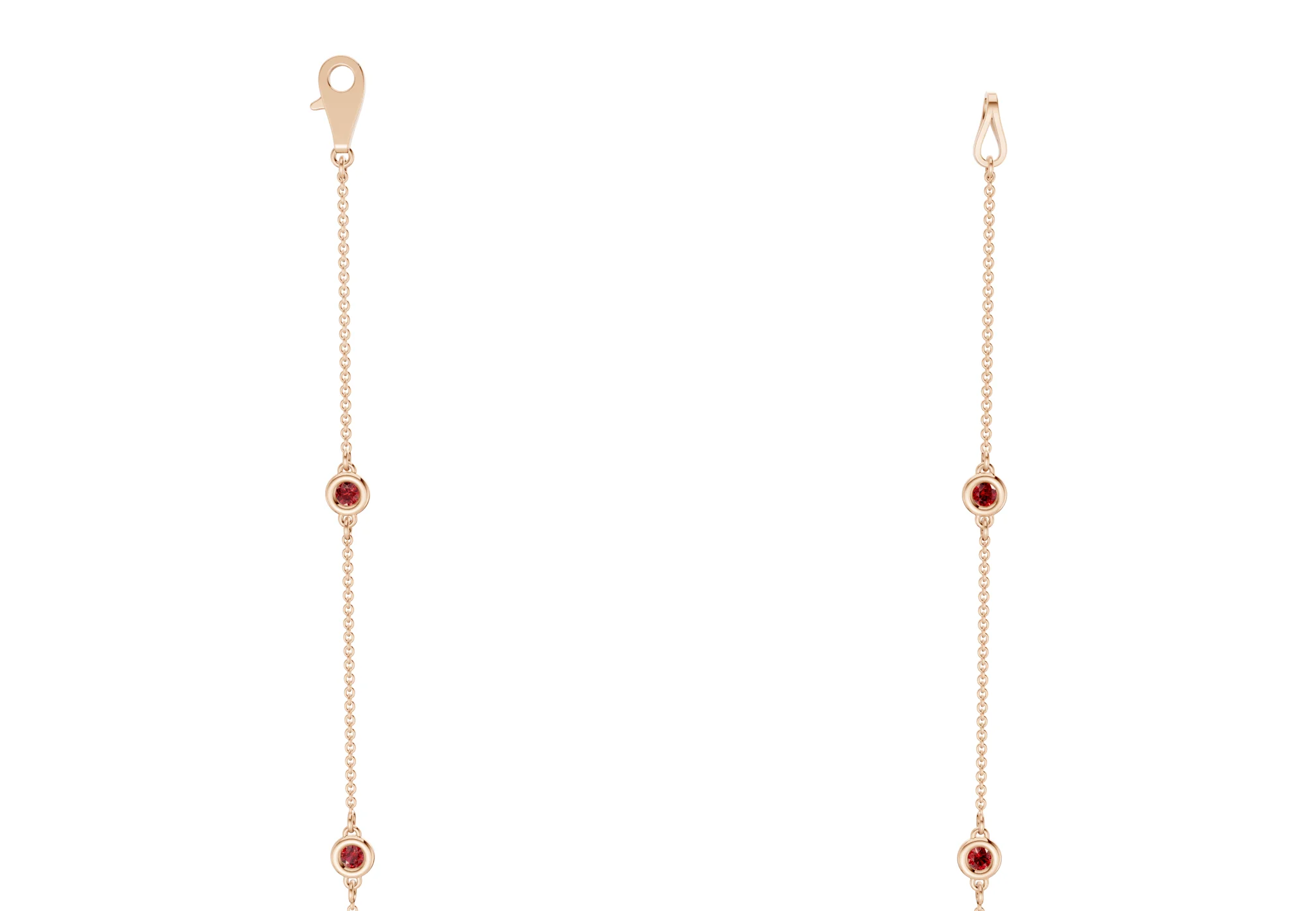 Harmony Ruby Gemstone Stationed Necklace ½ Carat Total Wt. - Image 6