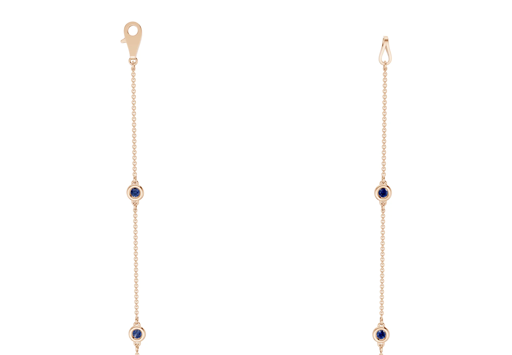 Harmony Sapphire Gemstone Stationed Necklace 1½ Carat Total Wt. - Image 6