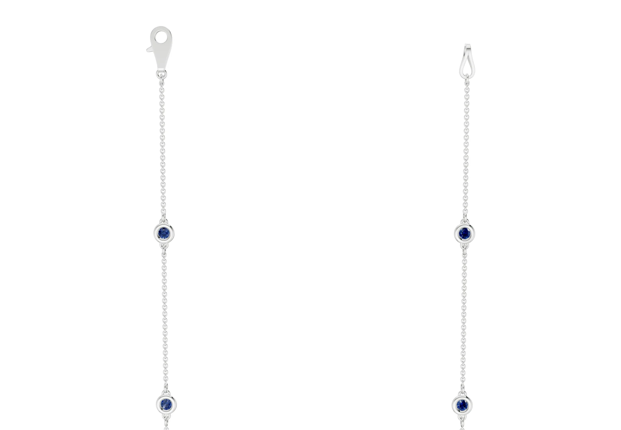 Harmony Sapphire Gemstone Stationed Necklace 1½ Carat Total Wt. - Image 9