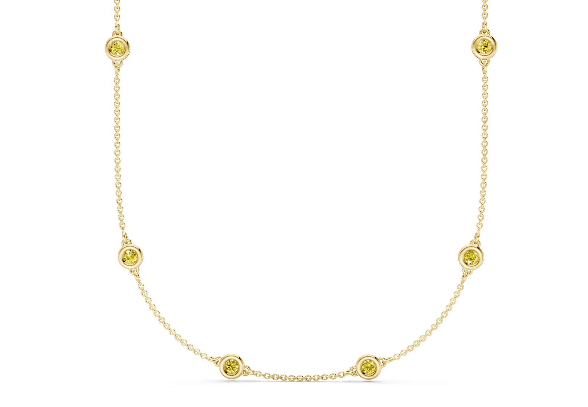 Harmony Yellow Diamond Stationed Necklace 1½ Carat Total Wt. - Image 2