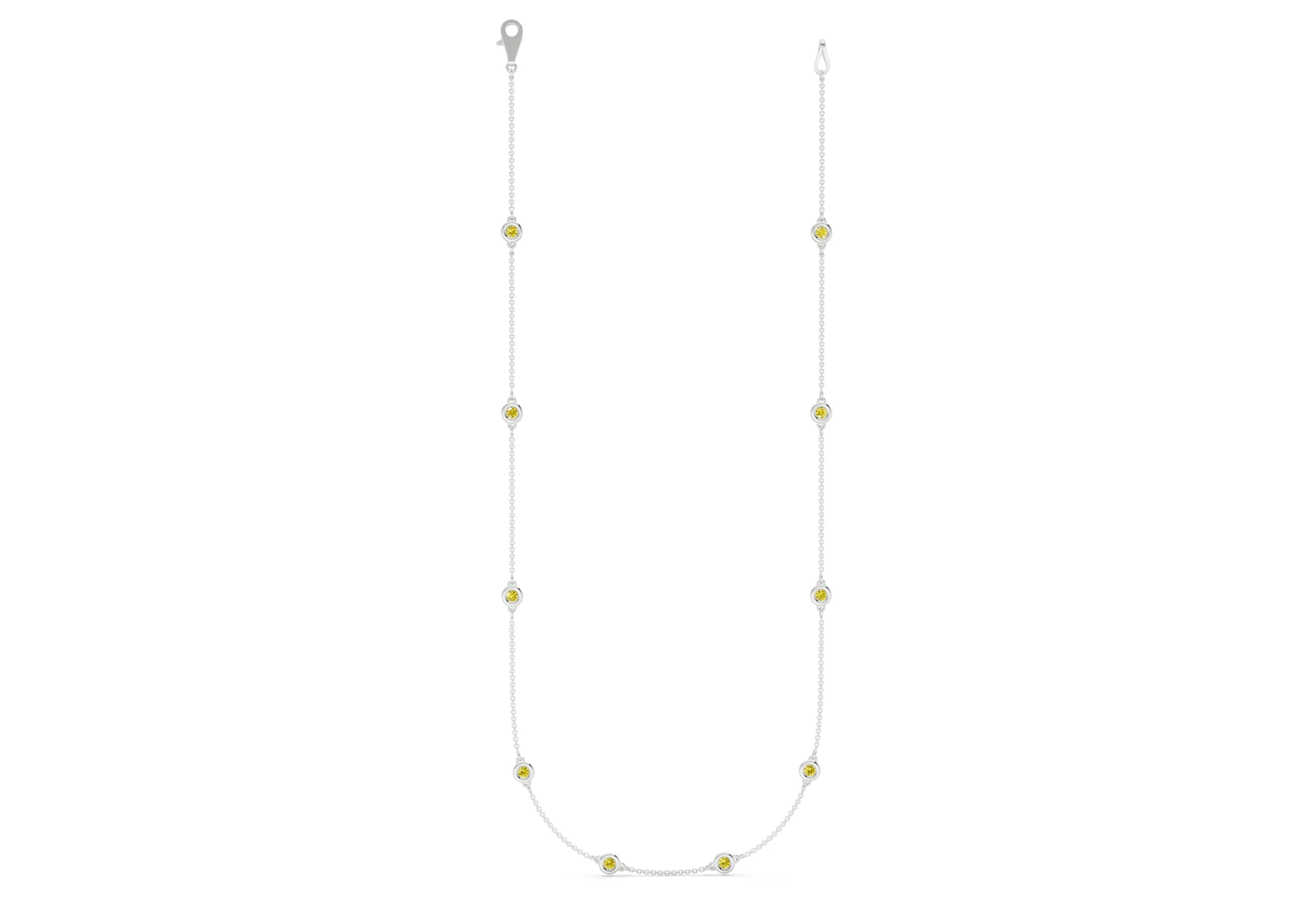 Harmony Yellow Diamond Stationed Necklace 2½ Carat Total Wt. - Image 7