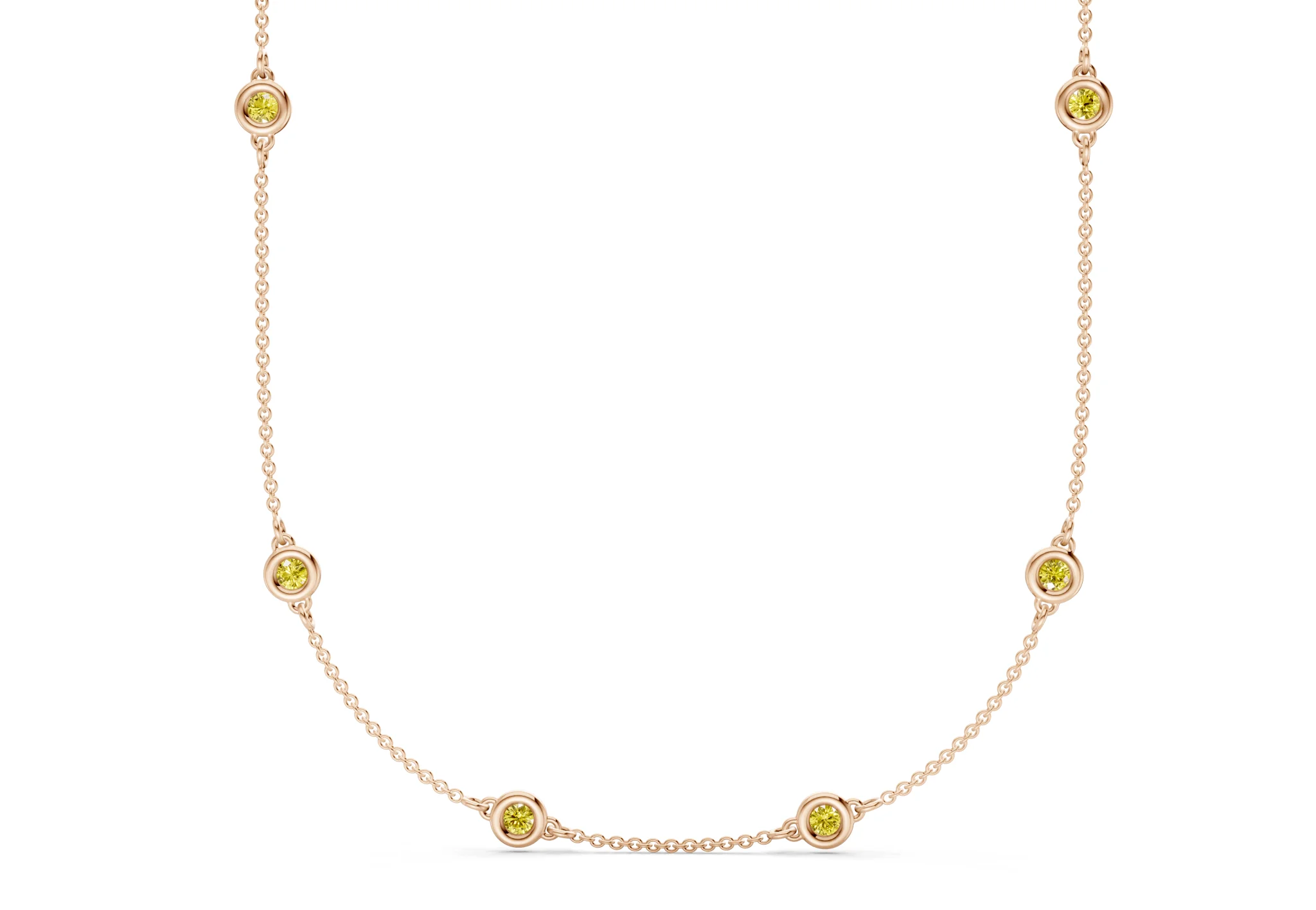 Harmony Yellow Diamond Stationed Necklace ½ Carat Total Wt. - Image 5