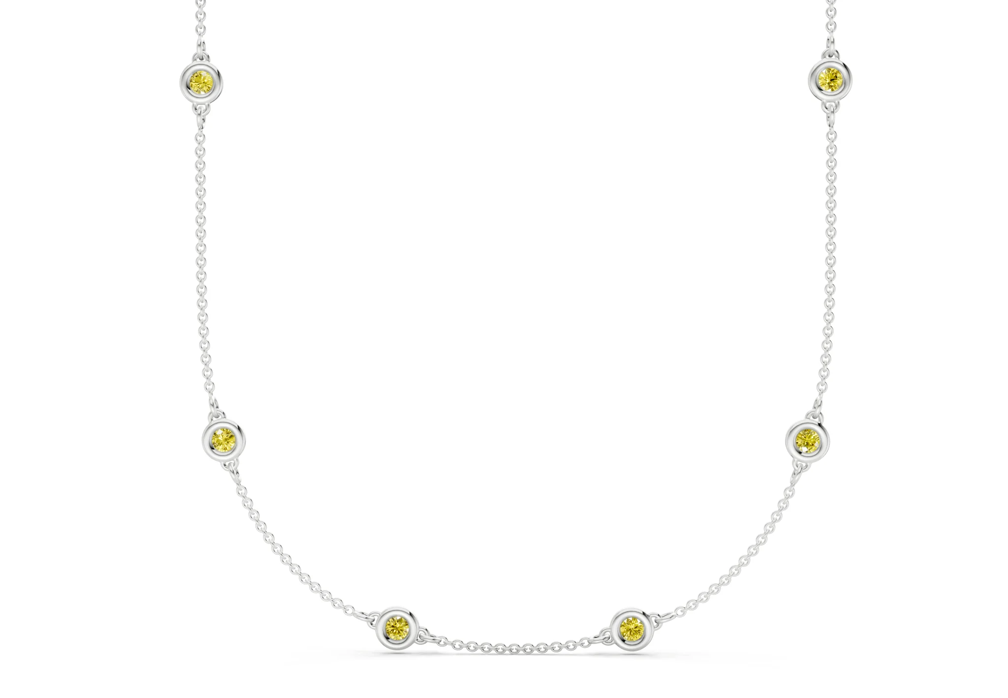 Harmony Yellow Diamond Stationed Necklace ½ Carat Total Wt. - Image 8