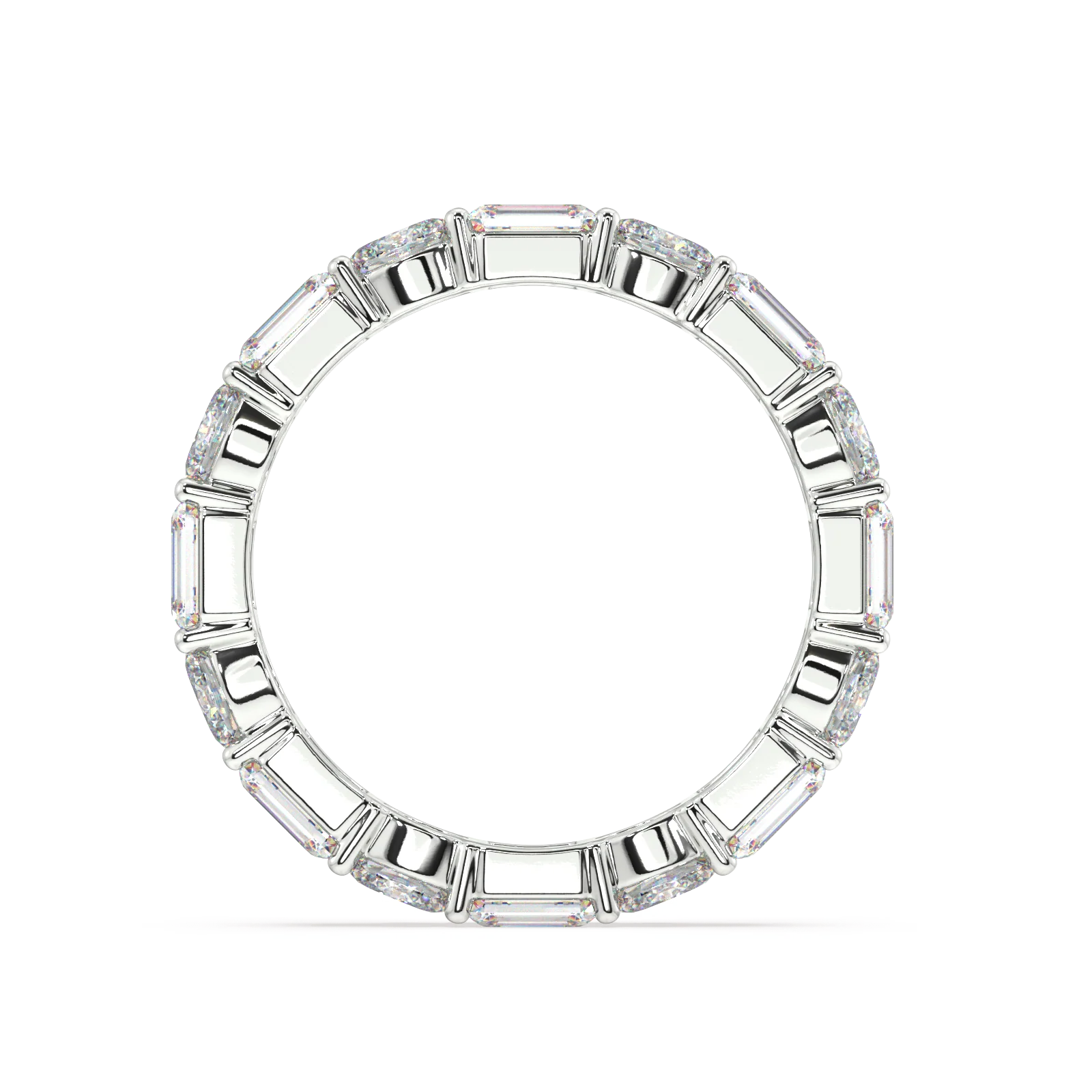 Lex Oval & Emerald Classic Eternity Bands - 3ct - Image 17