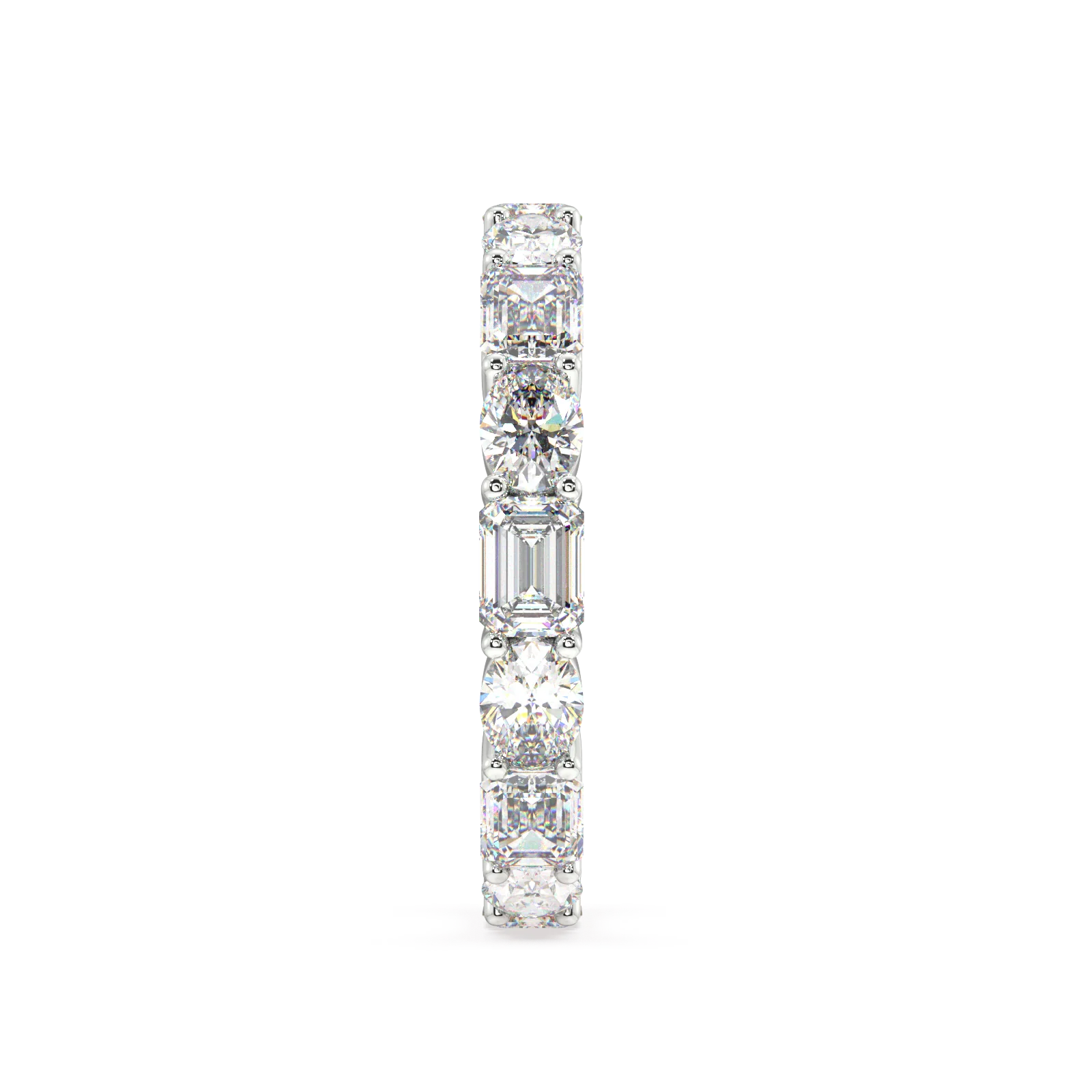 Lex Oval & Emerald Classic Eternity Bands - 3ct - Image 18
