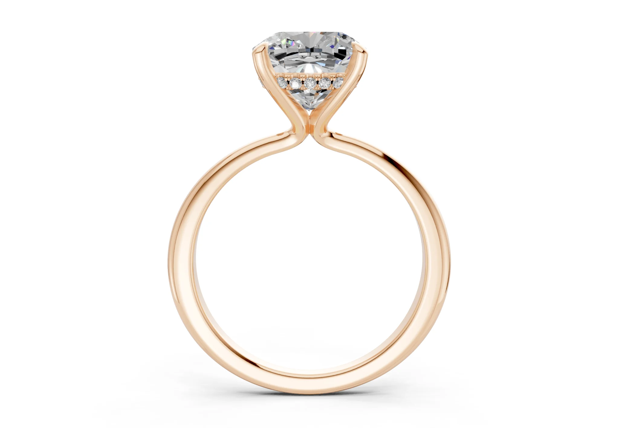 Marlowe Diamond Solitaire Cushion Squareuare Cut 1.6mm Engagement Ring - Image 5