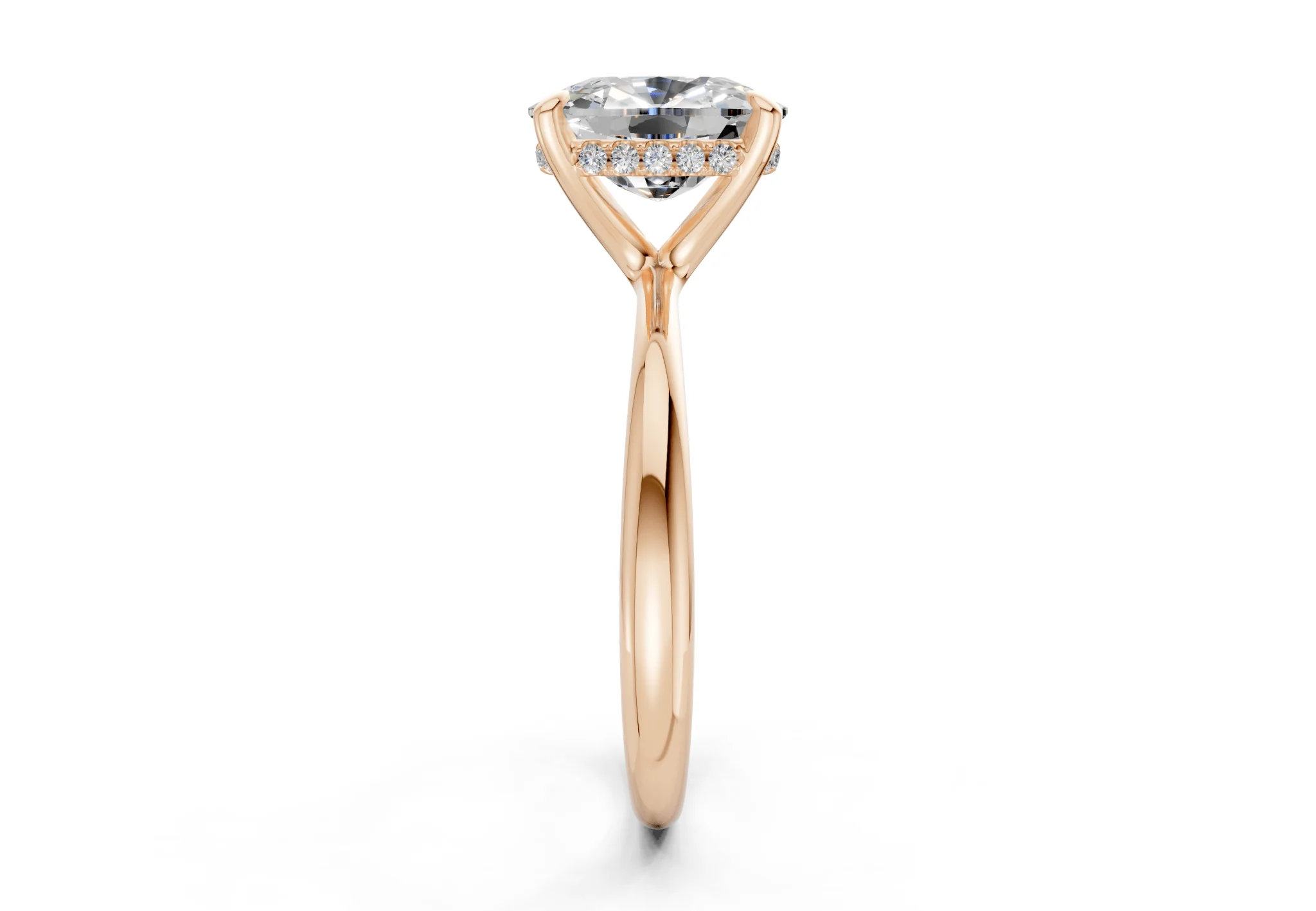 Marlowe Diamond Solitaire Elongated Cushion Cut 1.6mm Engagement Ring - Image 6