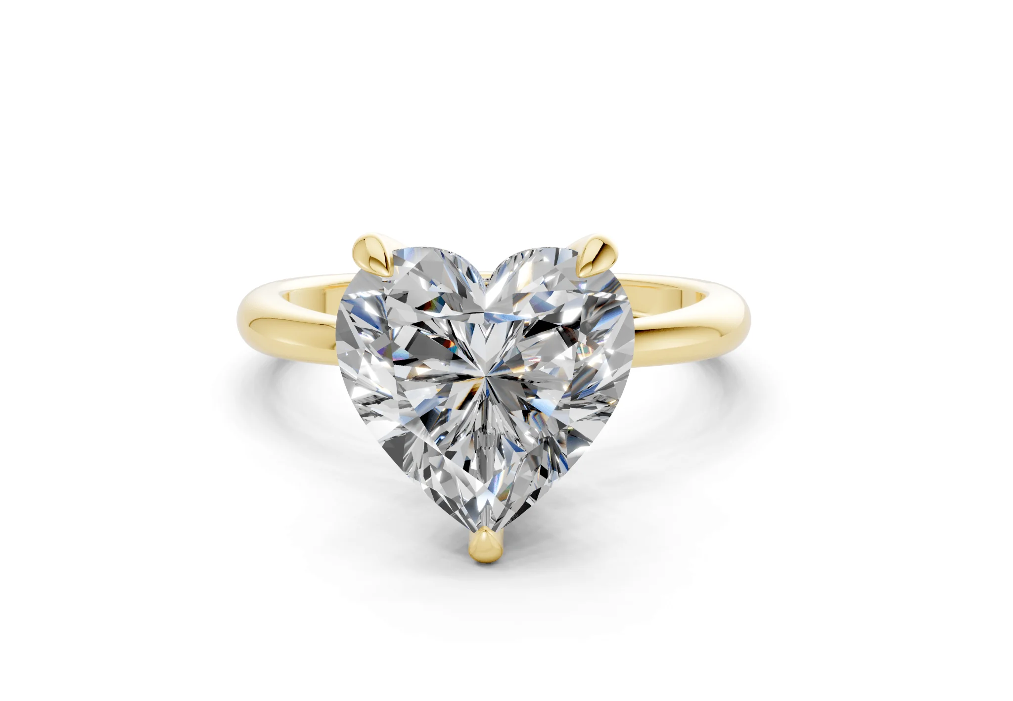 Marlowe Diamond Solitaire Heart Cut 1.6mm Engagement Ring