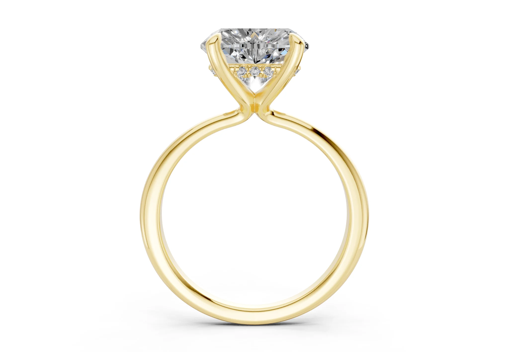 Marlowe Diamond Solitaire Heart Cut 1.6mm Engagement Ring - Image 2
