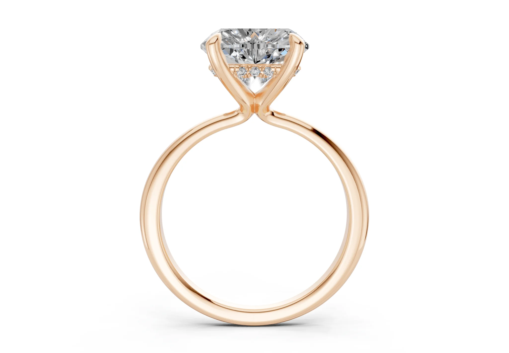 Marlowe Diamond Solitaire Heart Cut 1.6mm Engagement Ring - Image 5