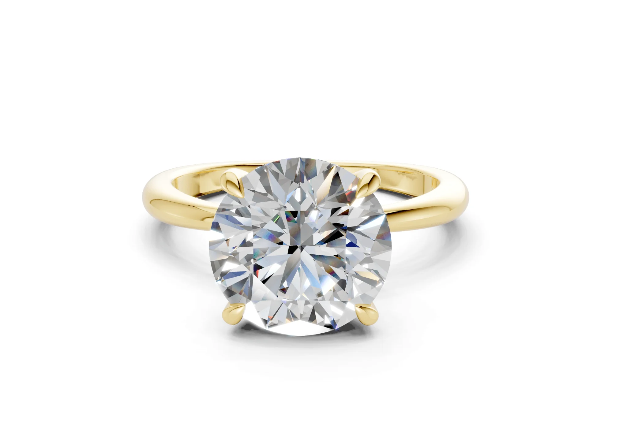 Marlowe Diamond Solitaire Round Cut 1.6mm Engagement Ring