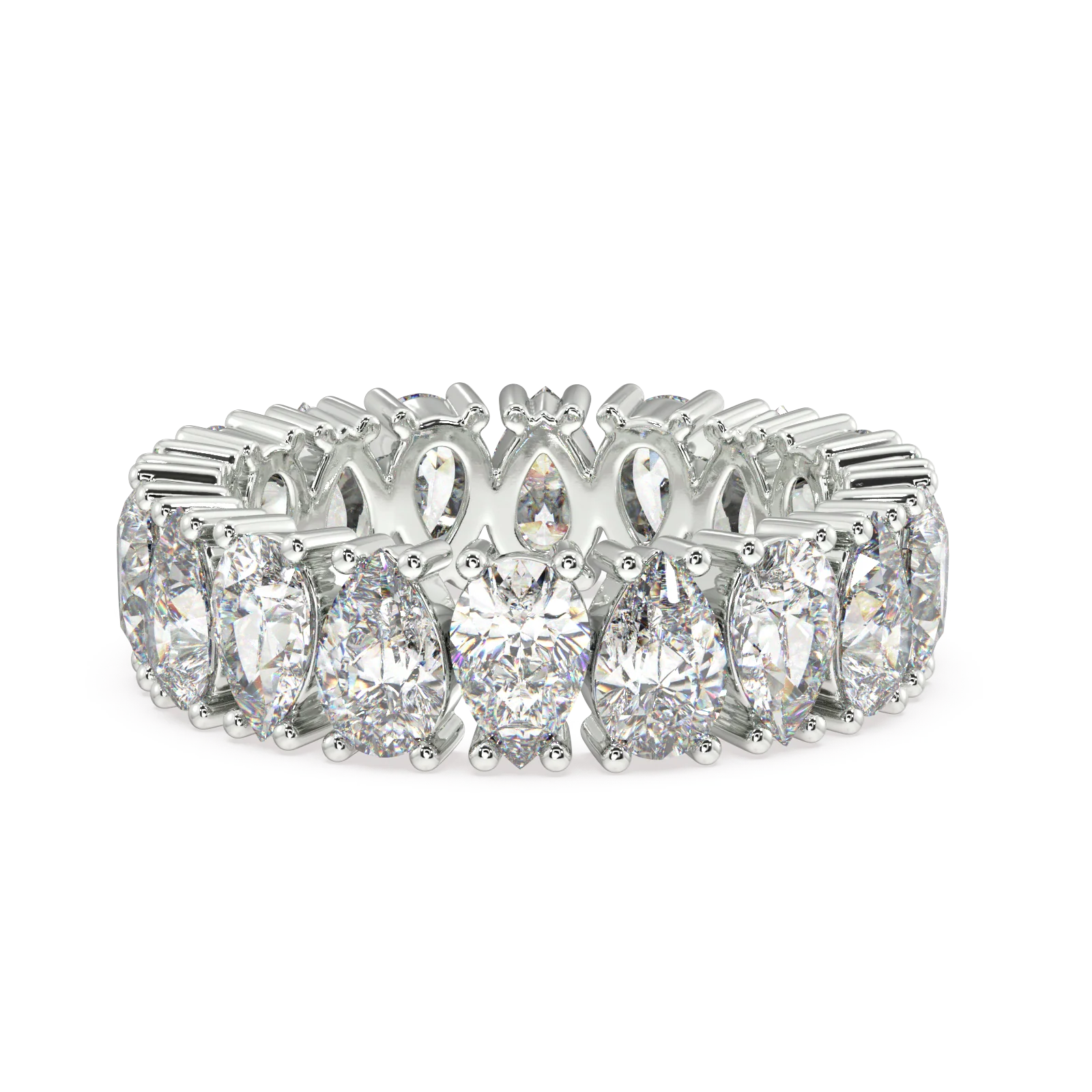 Melrose Pear Classic Eternity Bands - 6ct - Image 11