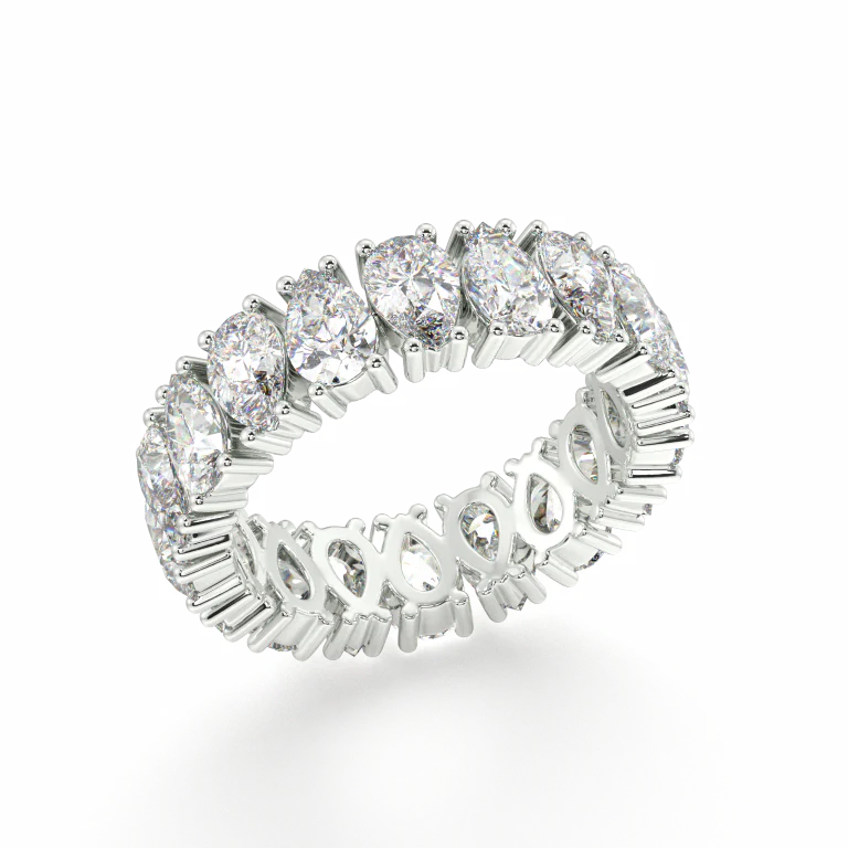 Melrose Pear Classic Eternity Bands - 6ct - Image 12