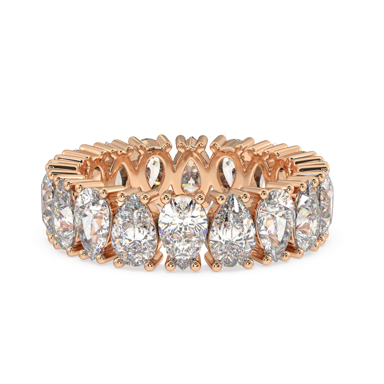 Melrose Pear Classic Eternity Bands - 6ct - Image 6