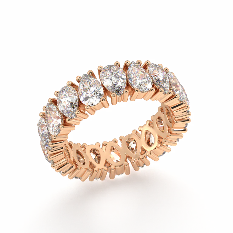 Melrose Pear Classic Eternity Bands - 6ct - Image 7