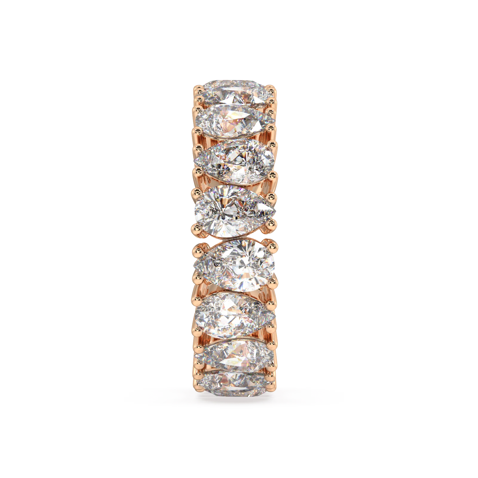 Melrose Pear Classic Eternity Bands - 6ct - Image 9