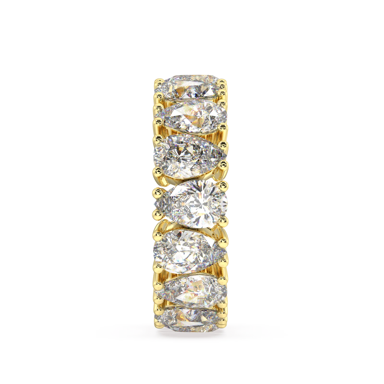 Melrose Pear Classic Eternity Bands - 8ct - Image 4