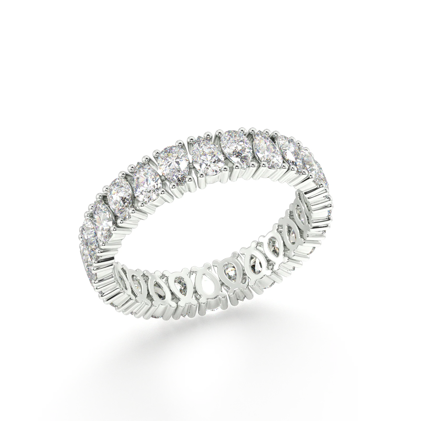 Petite Melrose Pear Classic Eternity Bands - 3ct - Image 5