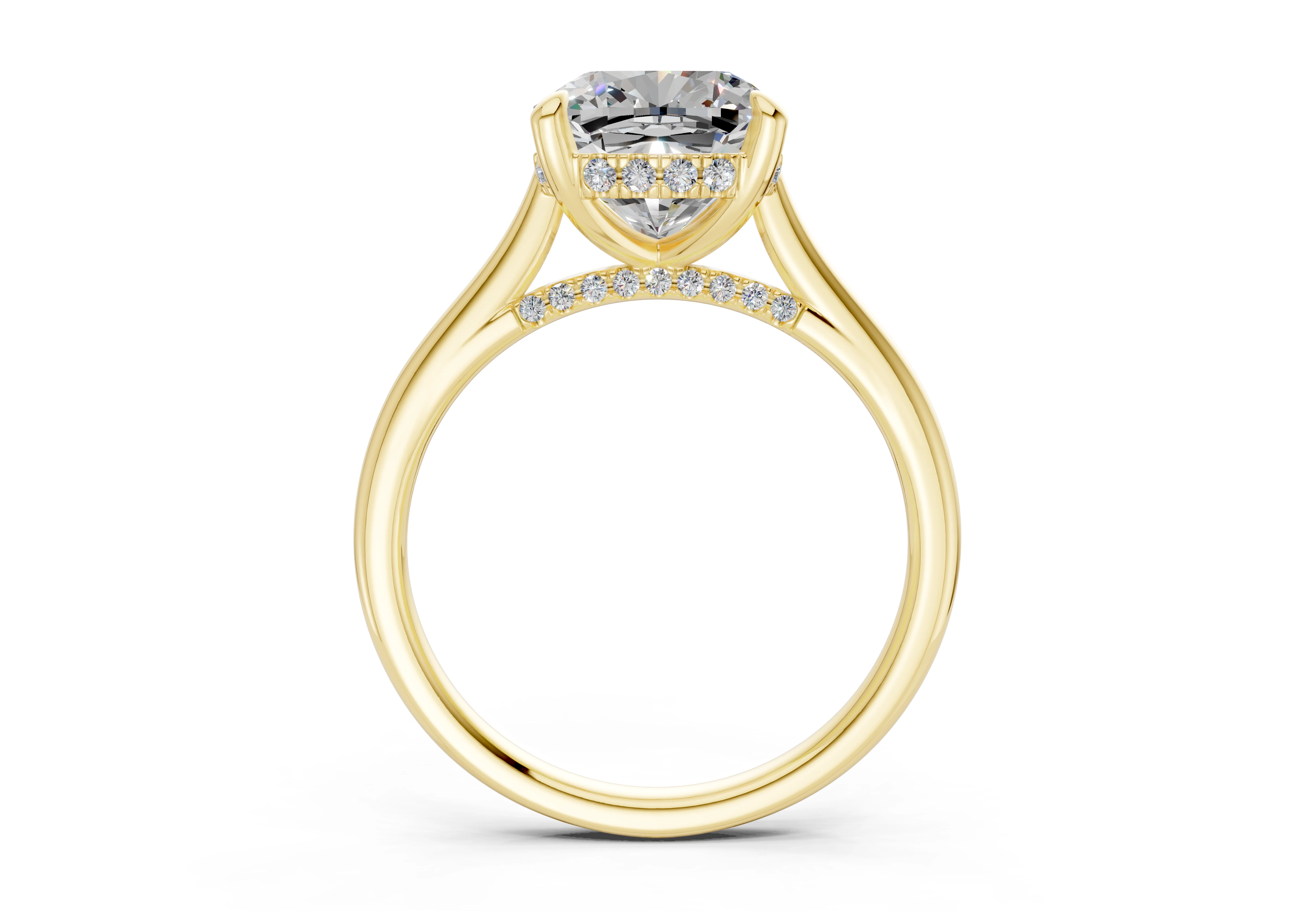 Piper Diamond Solitaire Cushion Squareuare Cut 1.8mm Engagement Ring - Image 2