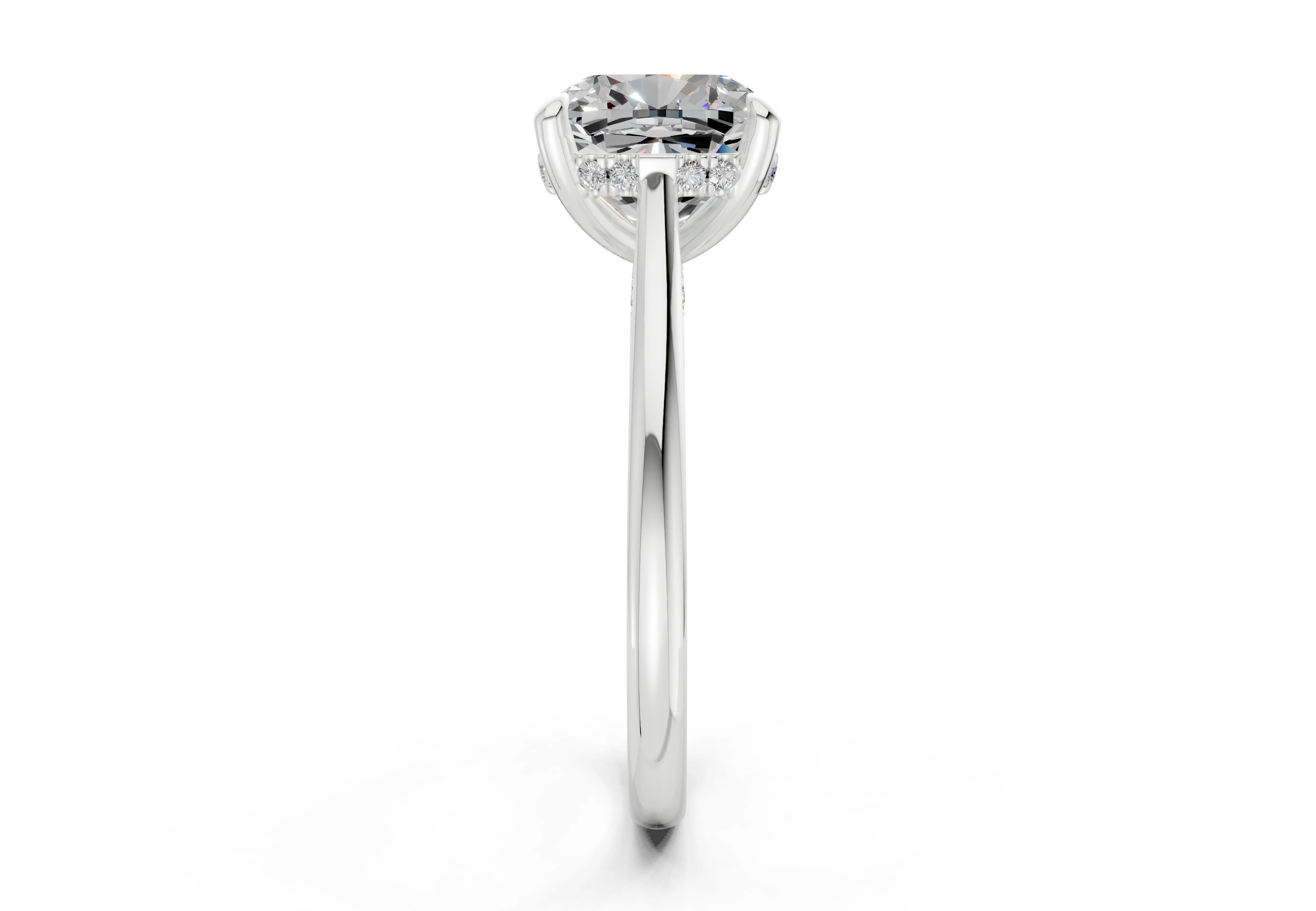Piper Diamond Solitaire Cushion Squareuare Cut 1.8mm Engagement Ring - Image 9