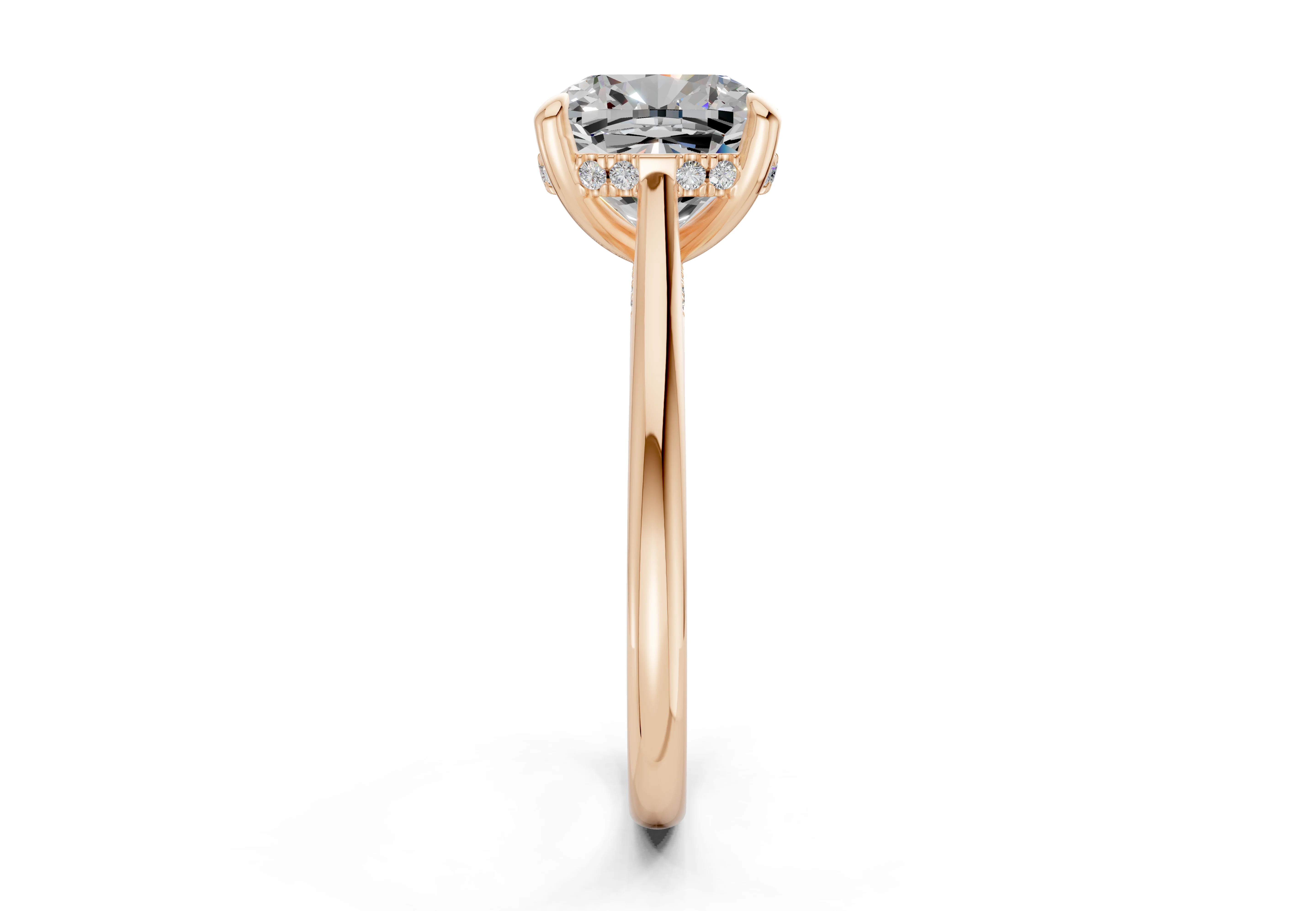 Piper Diamond Solitaire Cushion Squareuare Cut 2.3mm Engagement Ring - Image 6