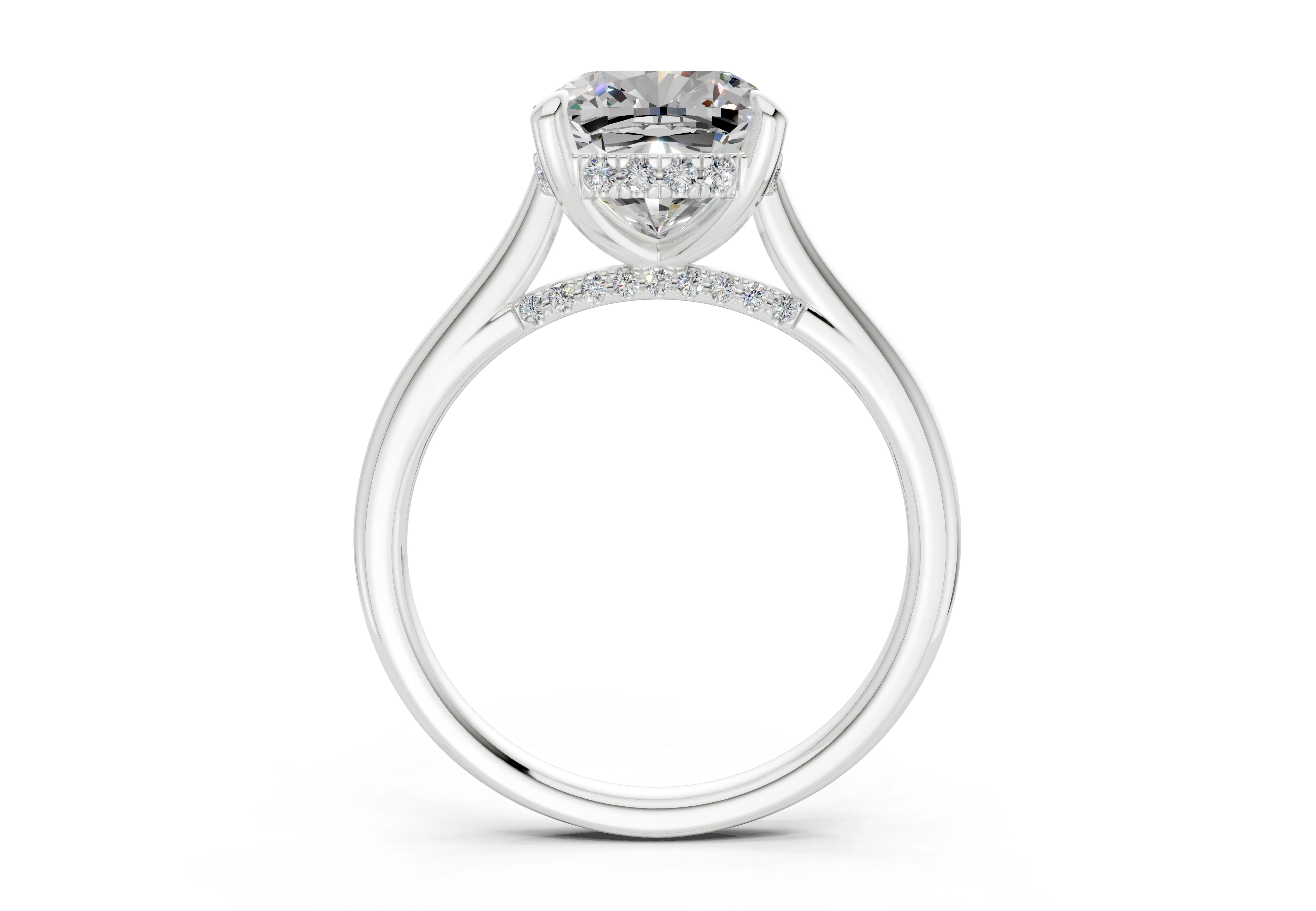 Piper Diamond Solitaire Cushion Squareuare Cut 2.3mm Engagement Ring - Image 8