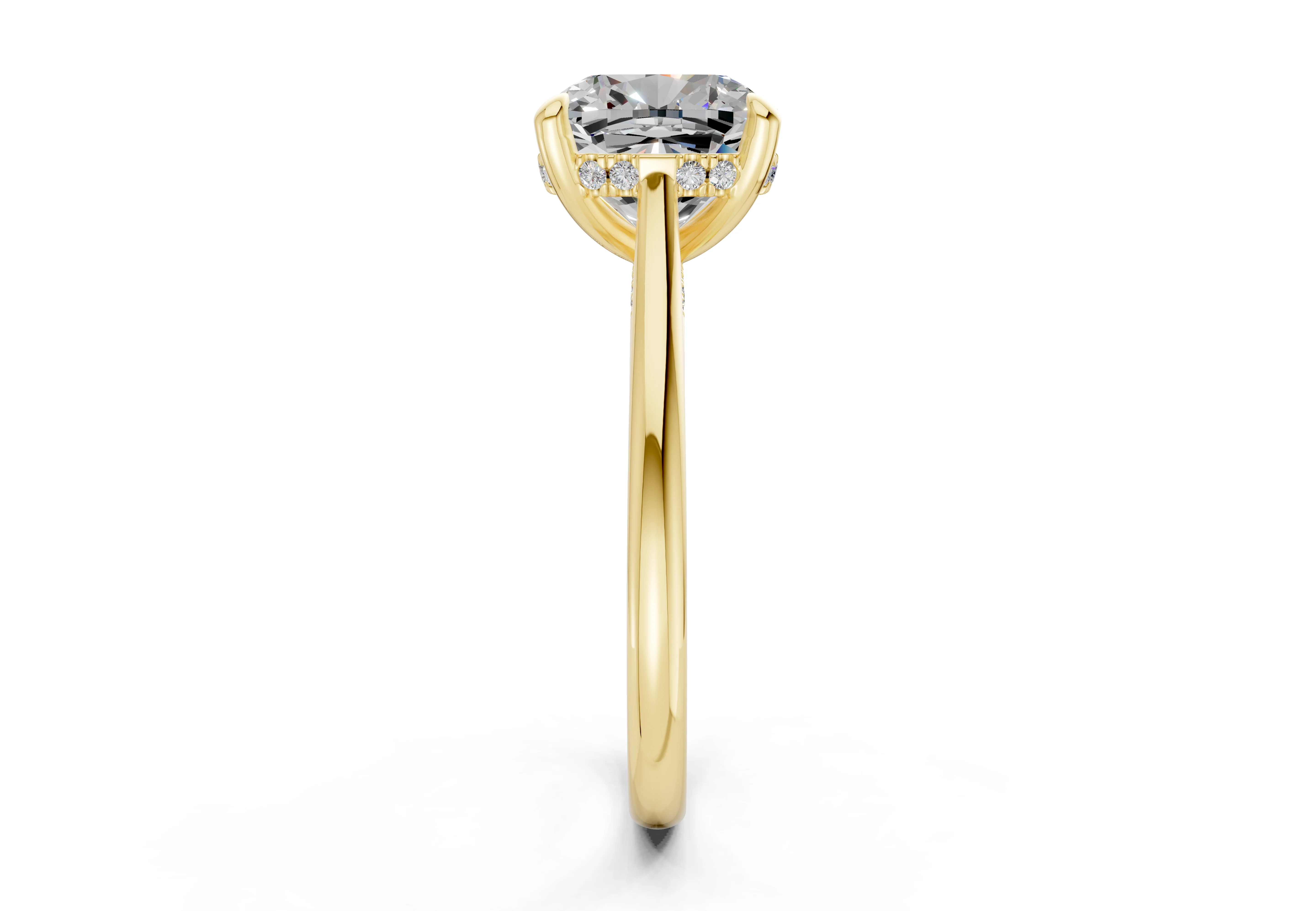 Piper Diamond Solitaire Cushion Squareuare Cut 2mm Engagement Ring - Image 3