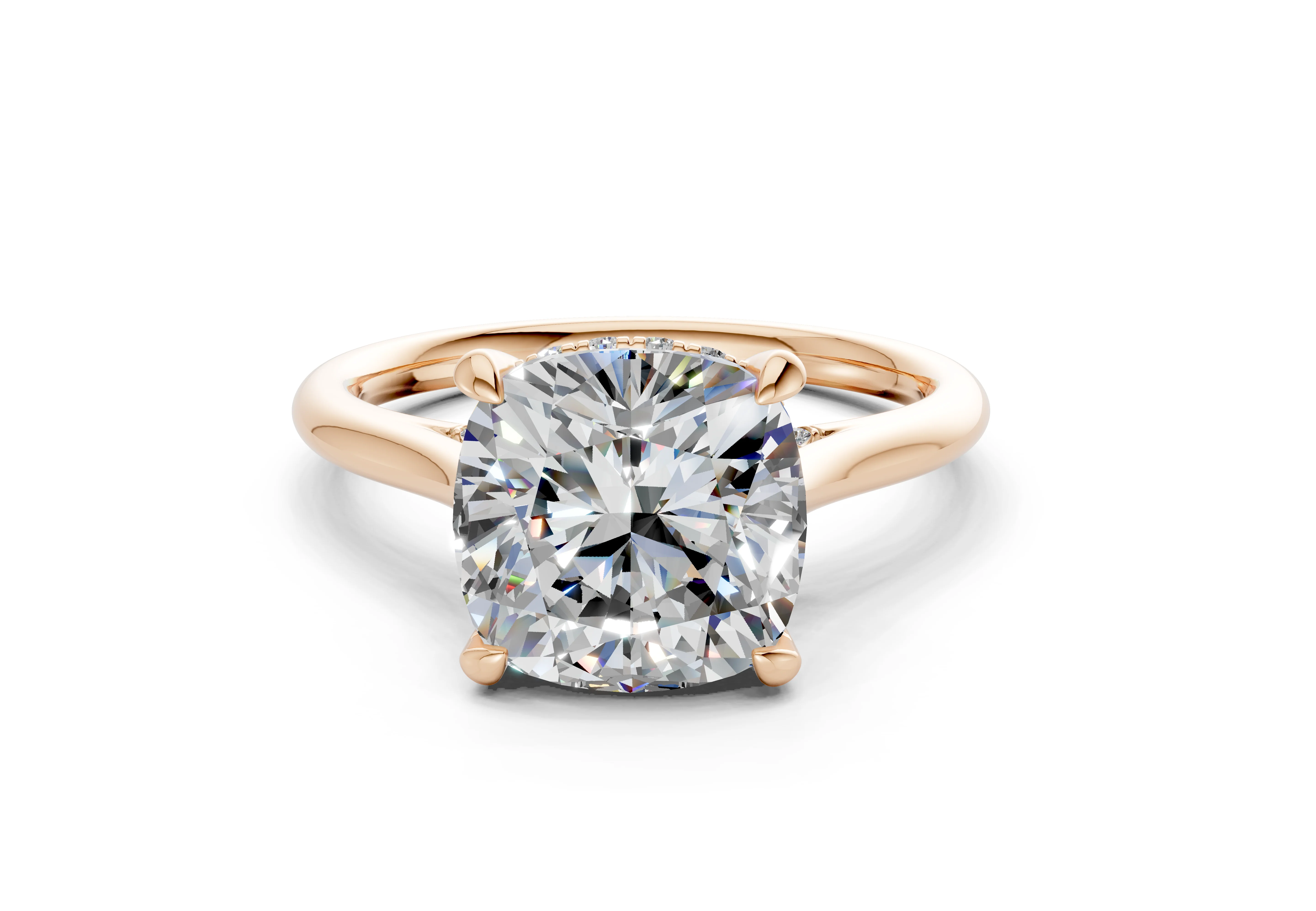 Piper Diamond Solitaire Cushion Squareuare Cut 2mm Engagement Ring - Image 4