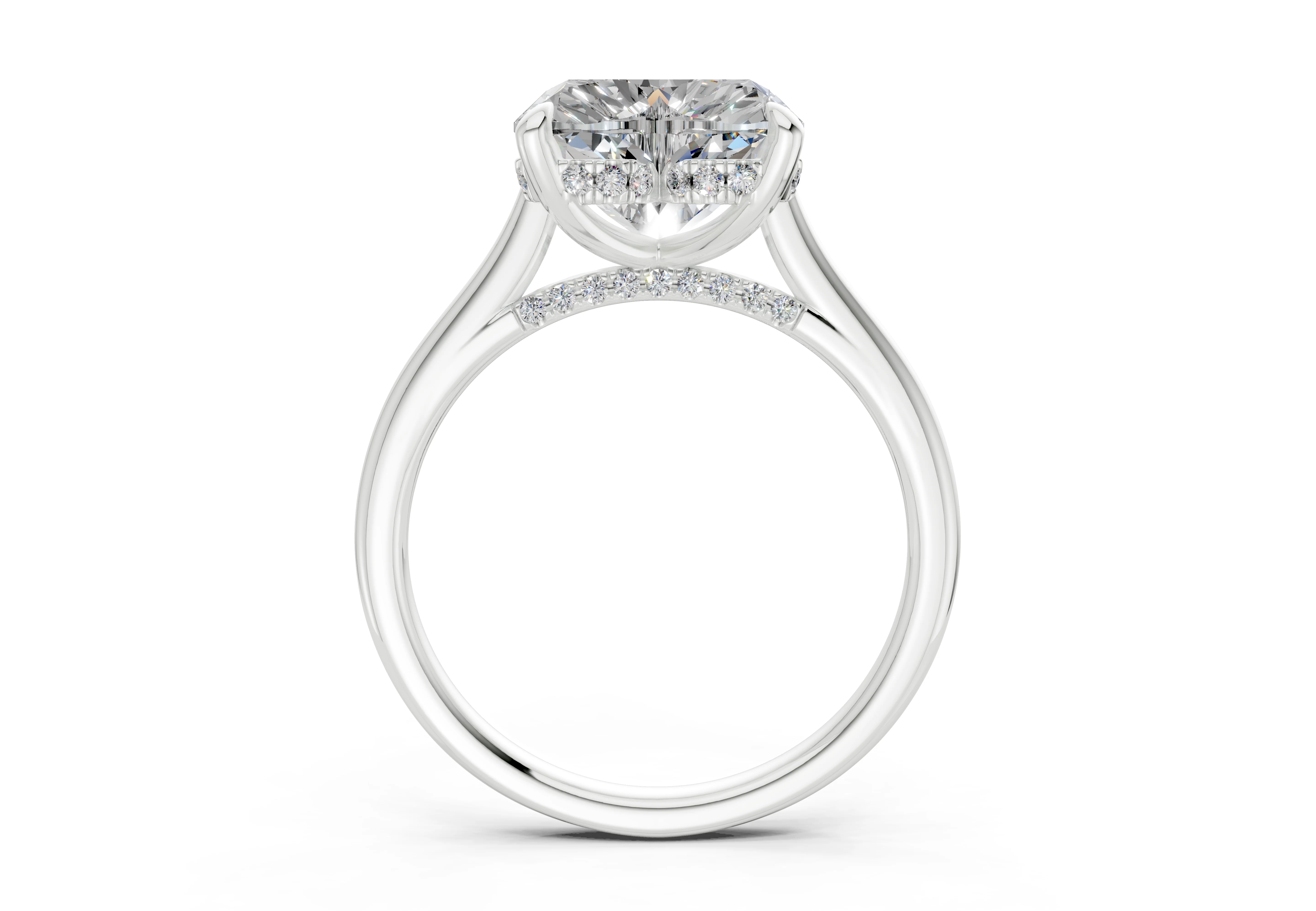 Piper Diamond Solitaire Heart Cut 1.8mm Engagement Ring - Image 8