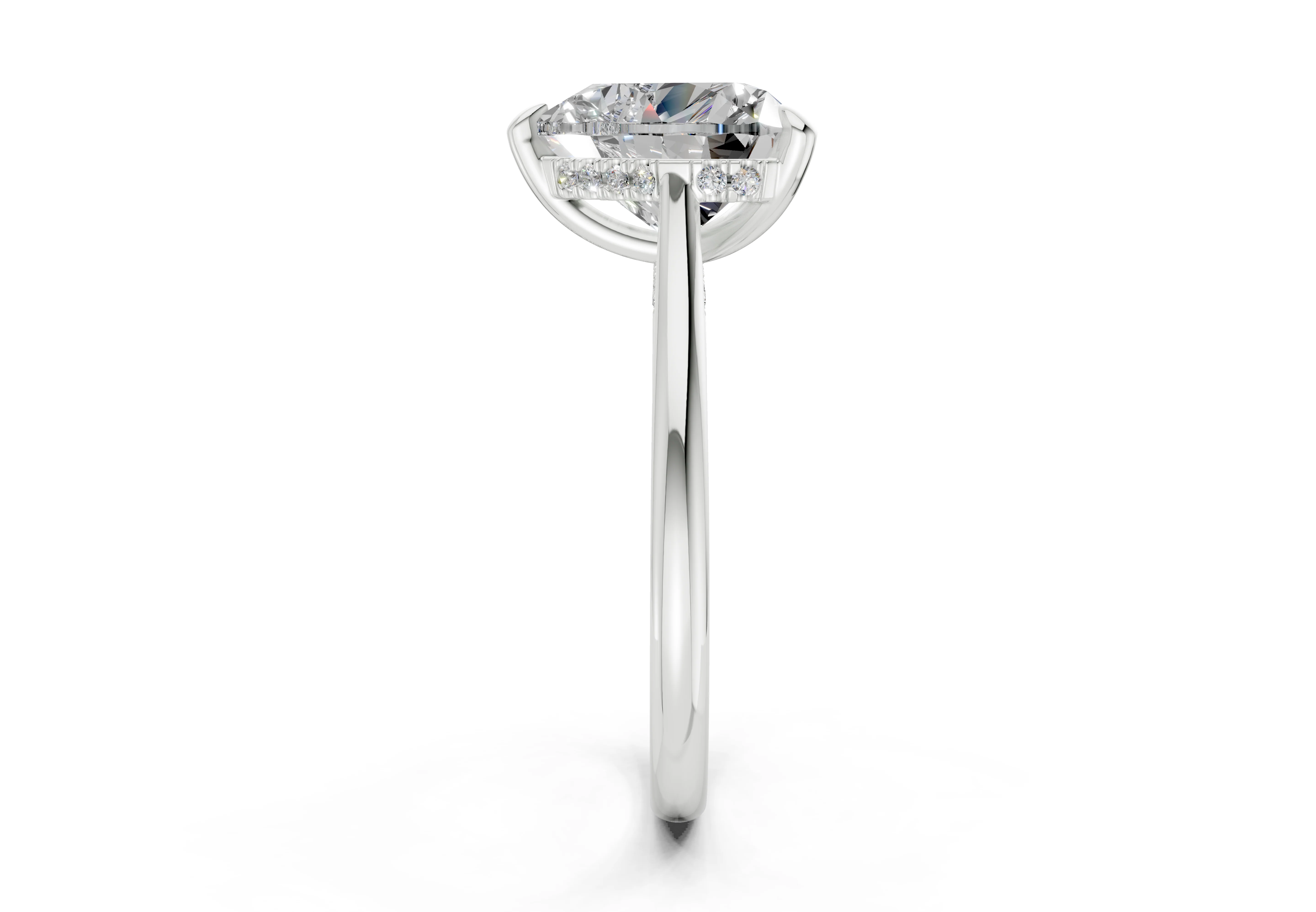 Piper Diamond Solitaire Heart Cut 1.8mm Engagement Ring - Image 9