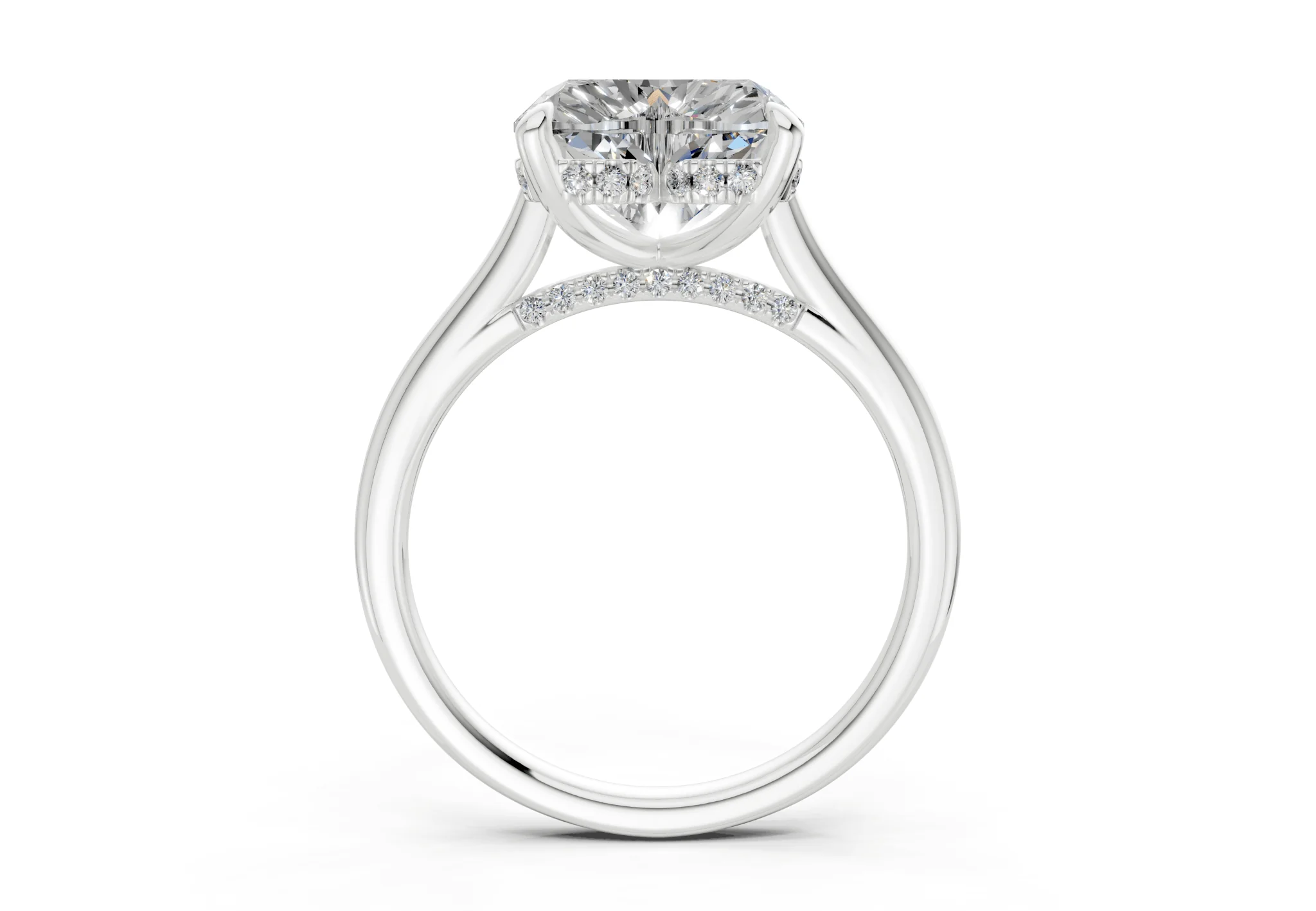 Piper Diamond Solitaire Heart Cut 2.3mm Engagement Ring - Image 8