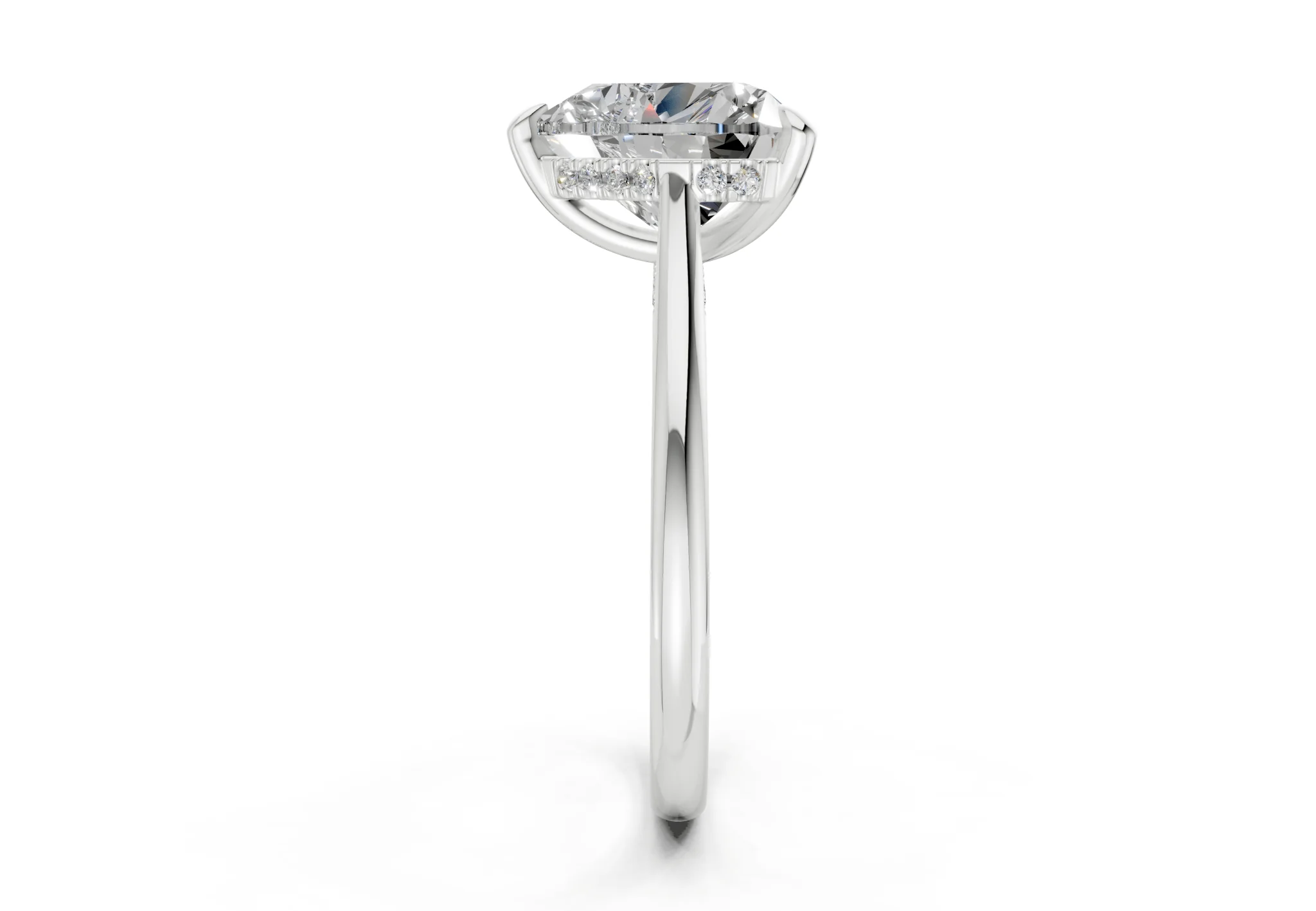 Piper Diamond Solitaire Heart Cut 2.3mm Engagement Ring - Image 9