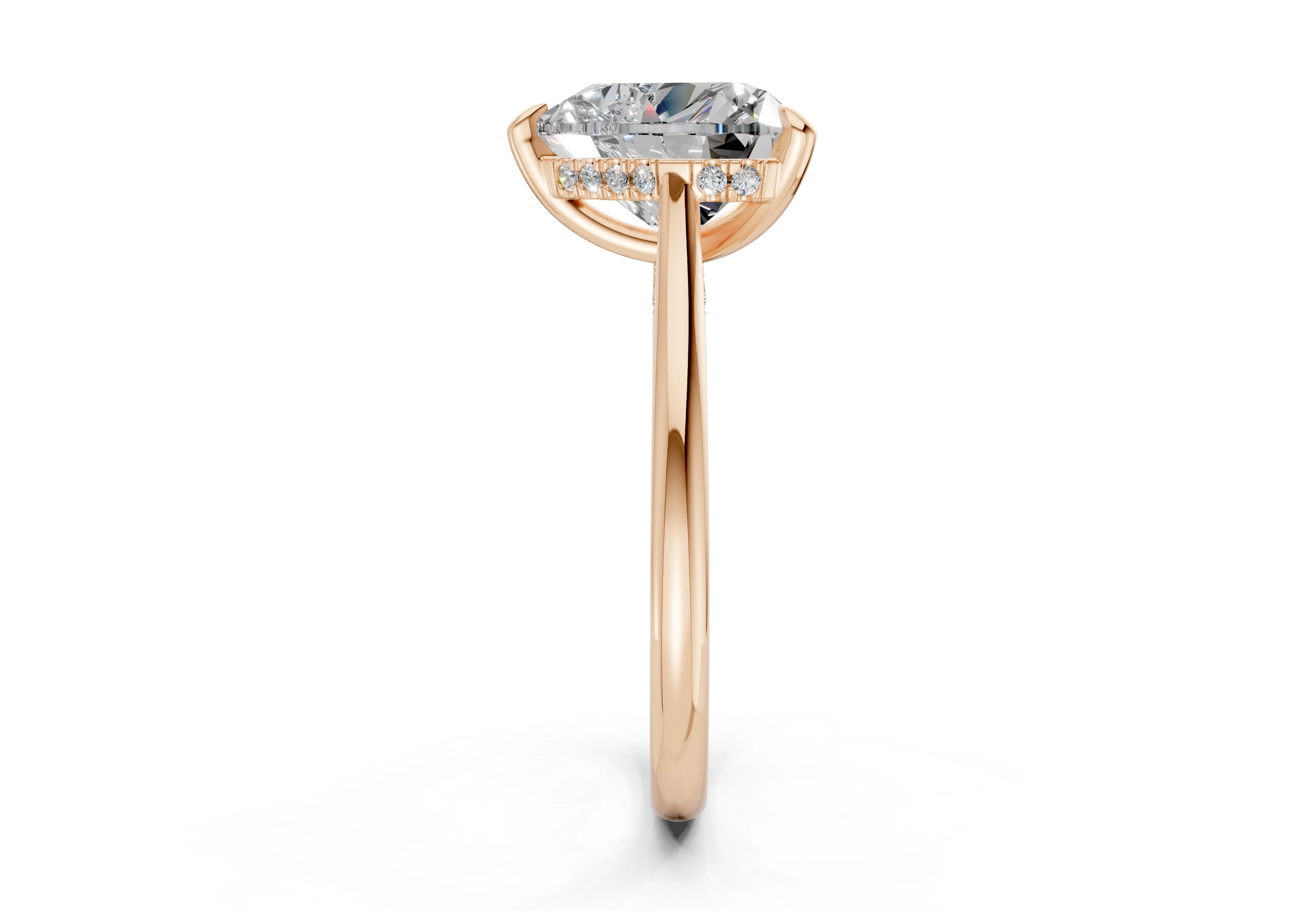 Piper Diamond Solitaire Heart Cut 2mm Engagement Ring - Image 6